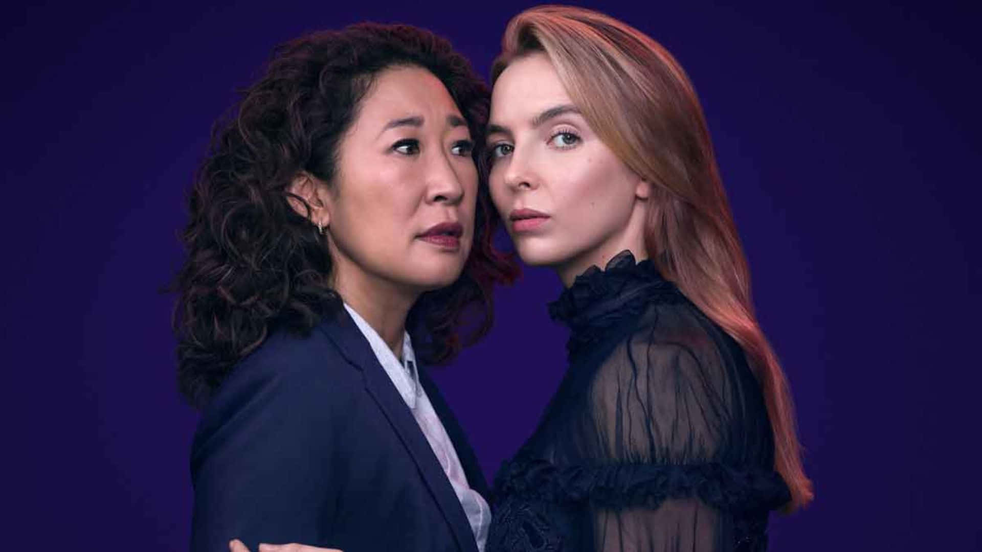 Killing Eve, duo portrait, formal attire, Full HD Desktop Wallpaper