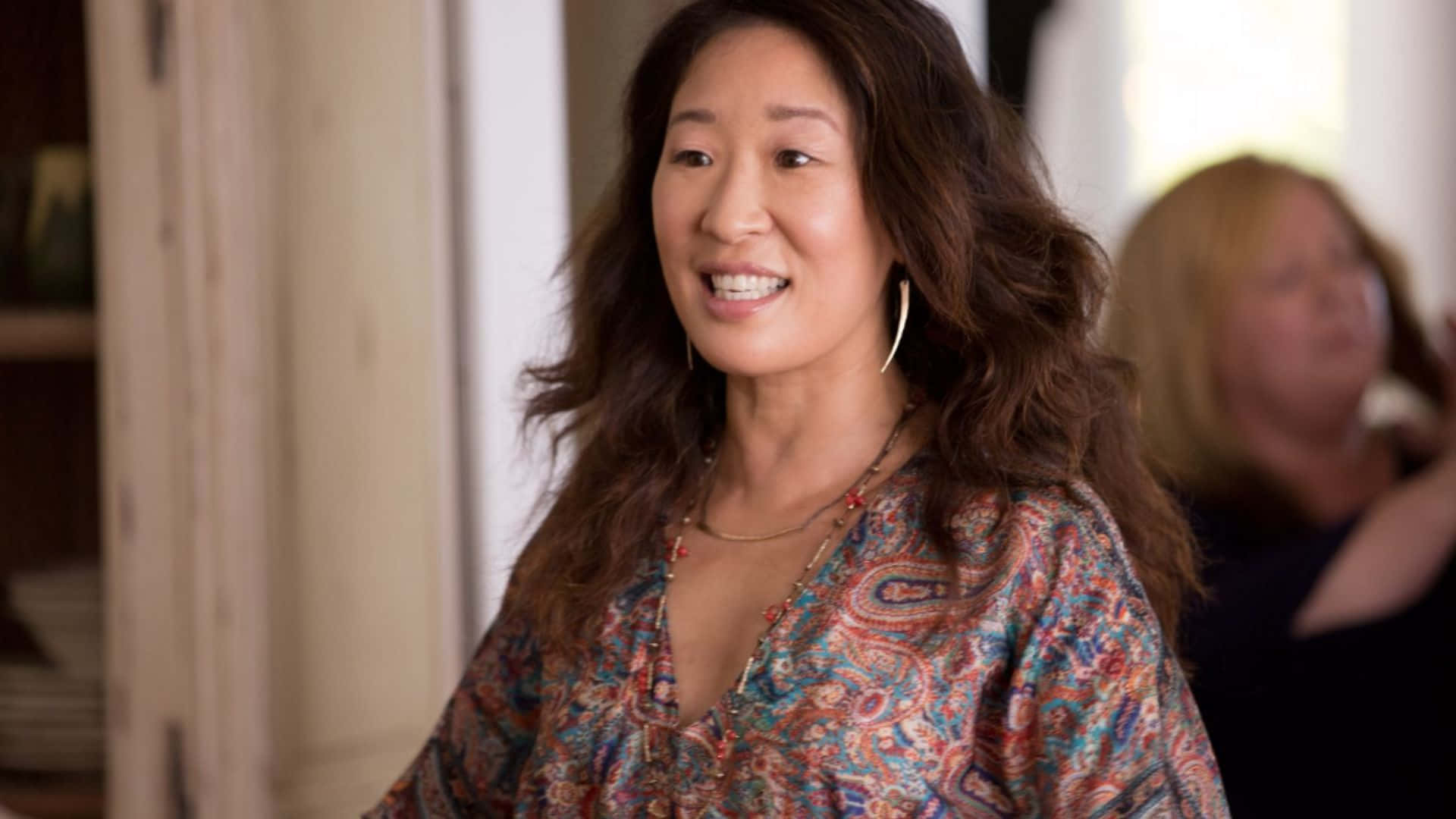 Killing Eve, woman, long dark hair, Full HD Desktop Wallpaper