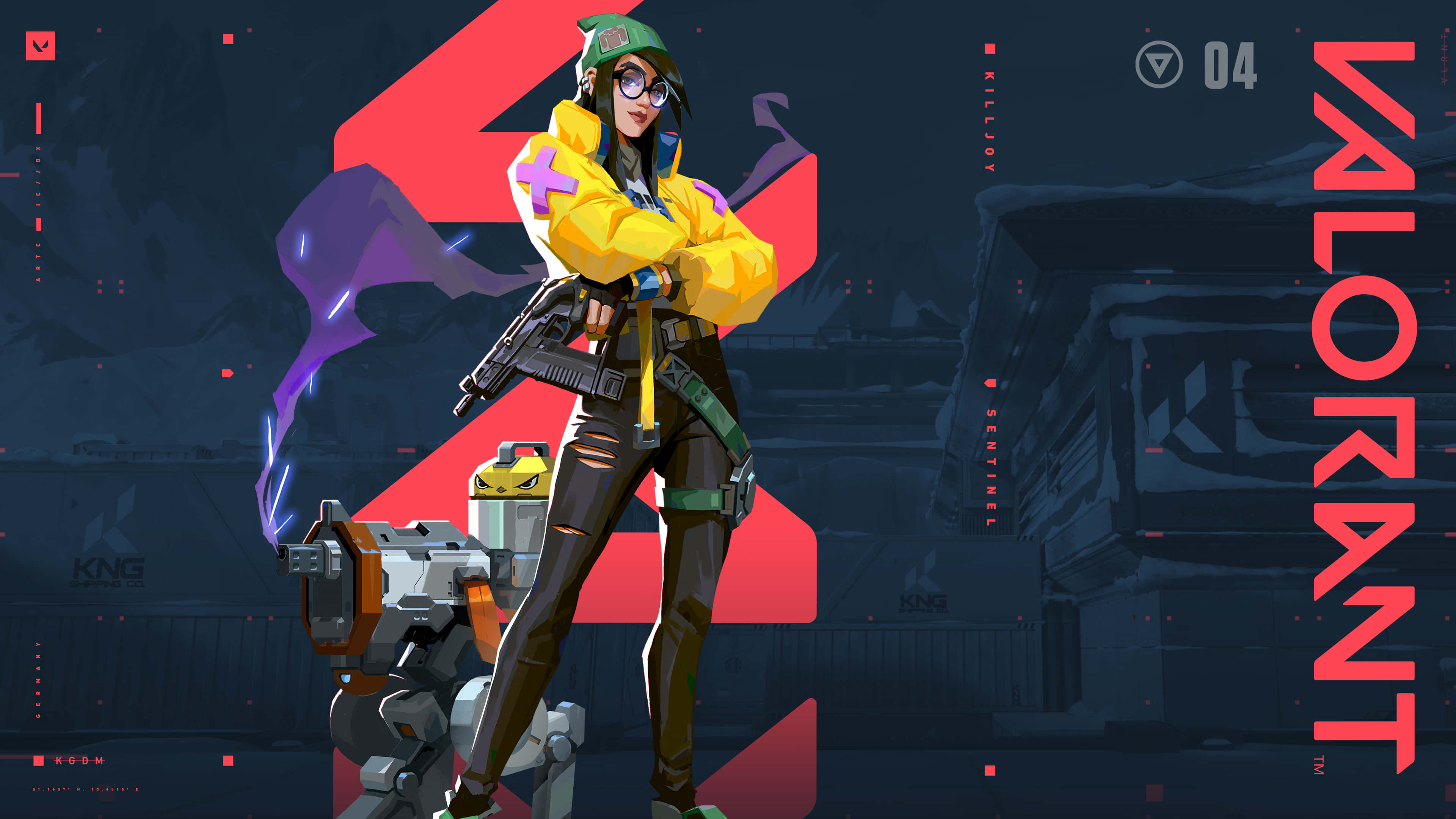 Killjoy, VALORANT, yellow jacket, 4K Desktop Wallpaper