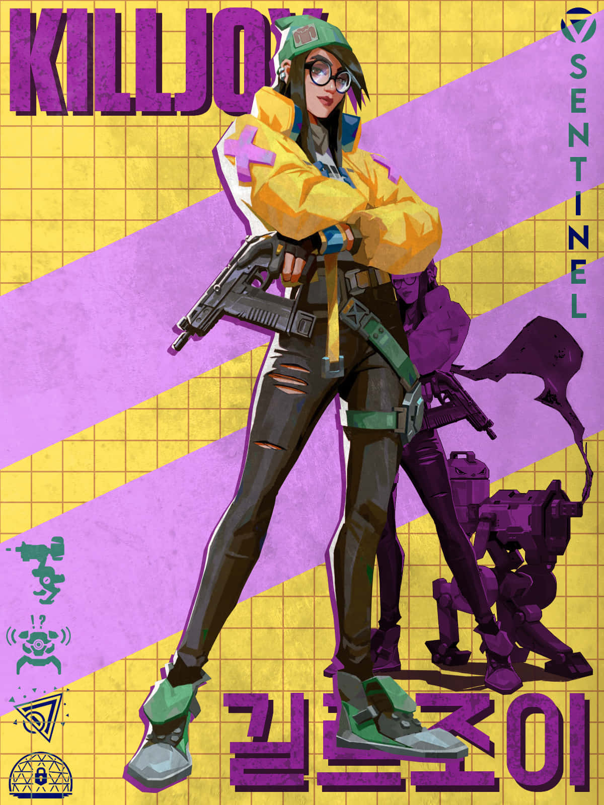 Killjoy, Valorant, yellow jacket, HD Phone Wallpaper