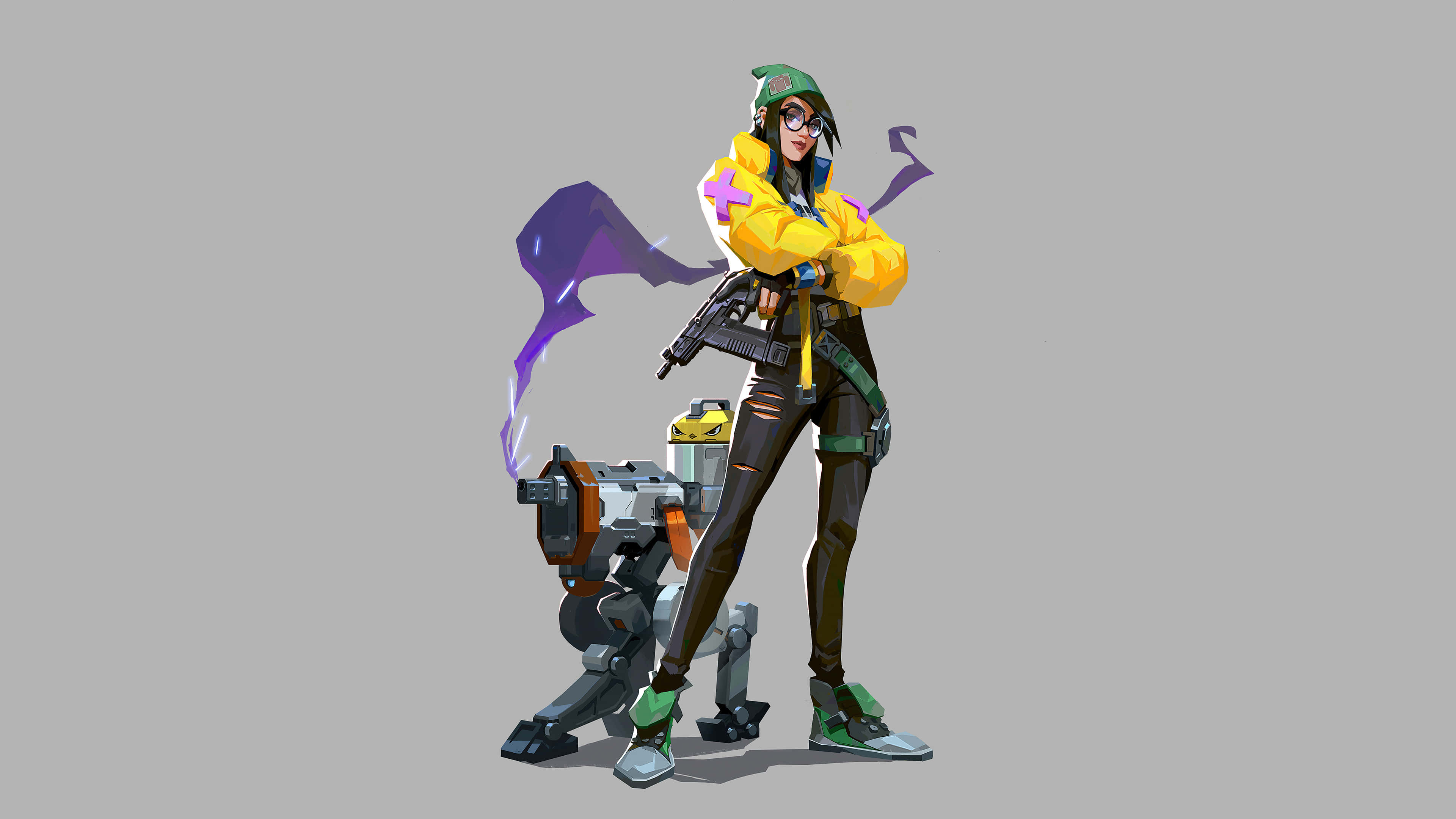 Killjoy, VALORANT, robotic companion, 4K Desktop Wallpaper
