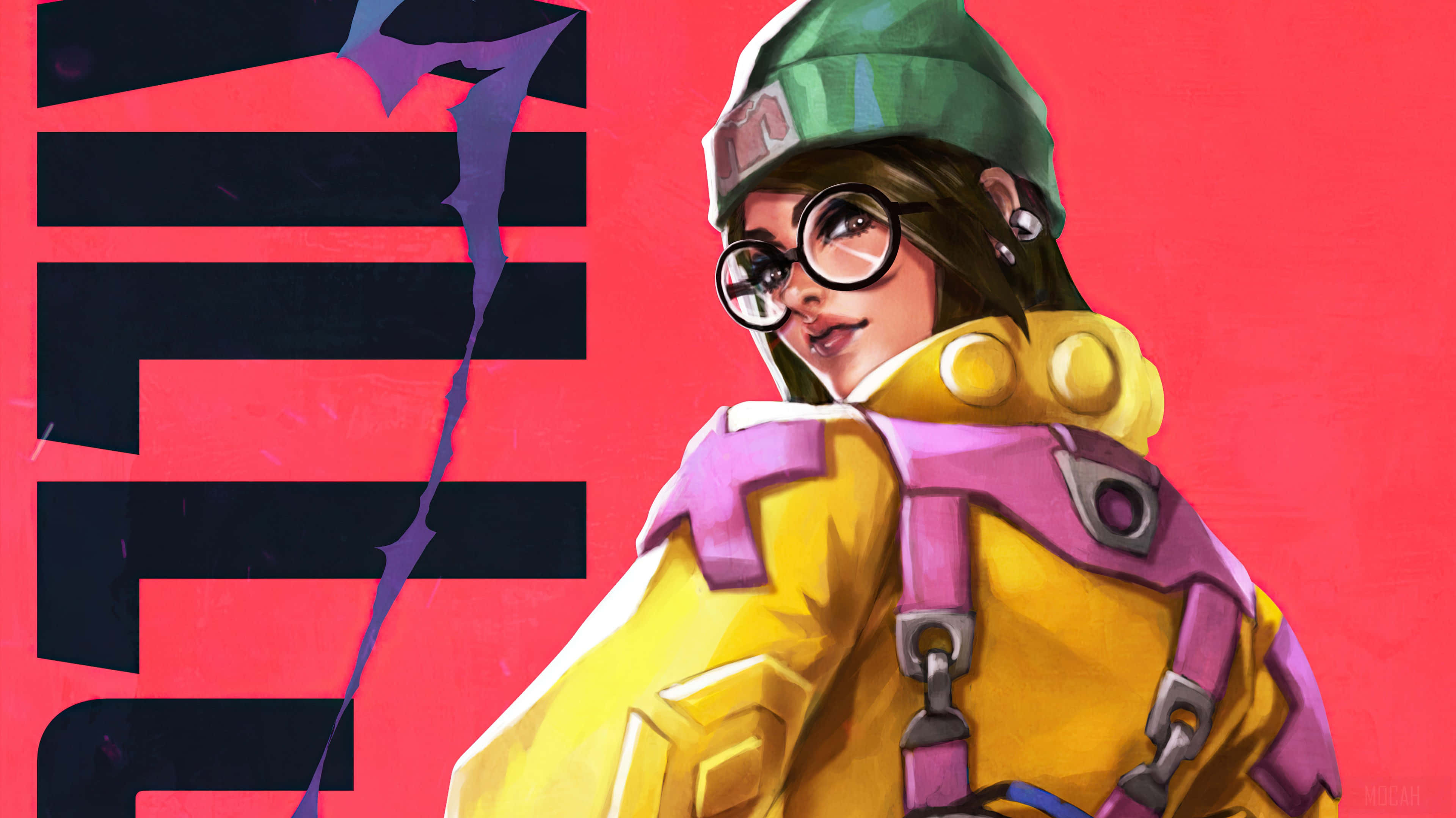Killjoy, VALORANT, yellow and purple tactical outfit, 4K Desktop Wallpaper
