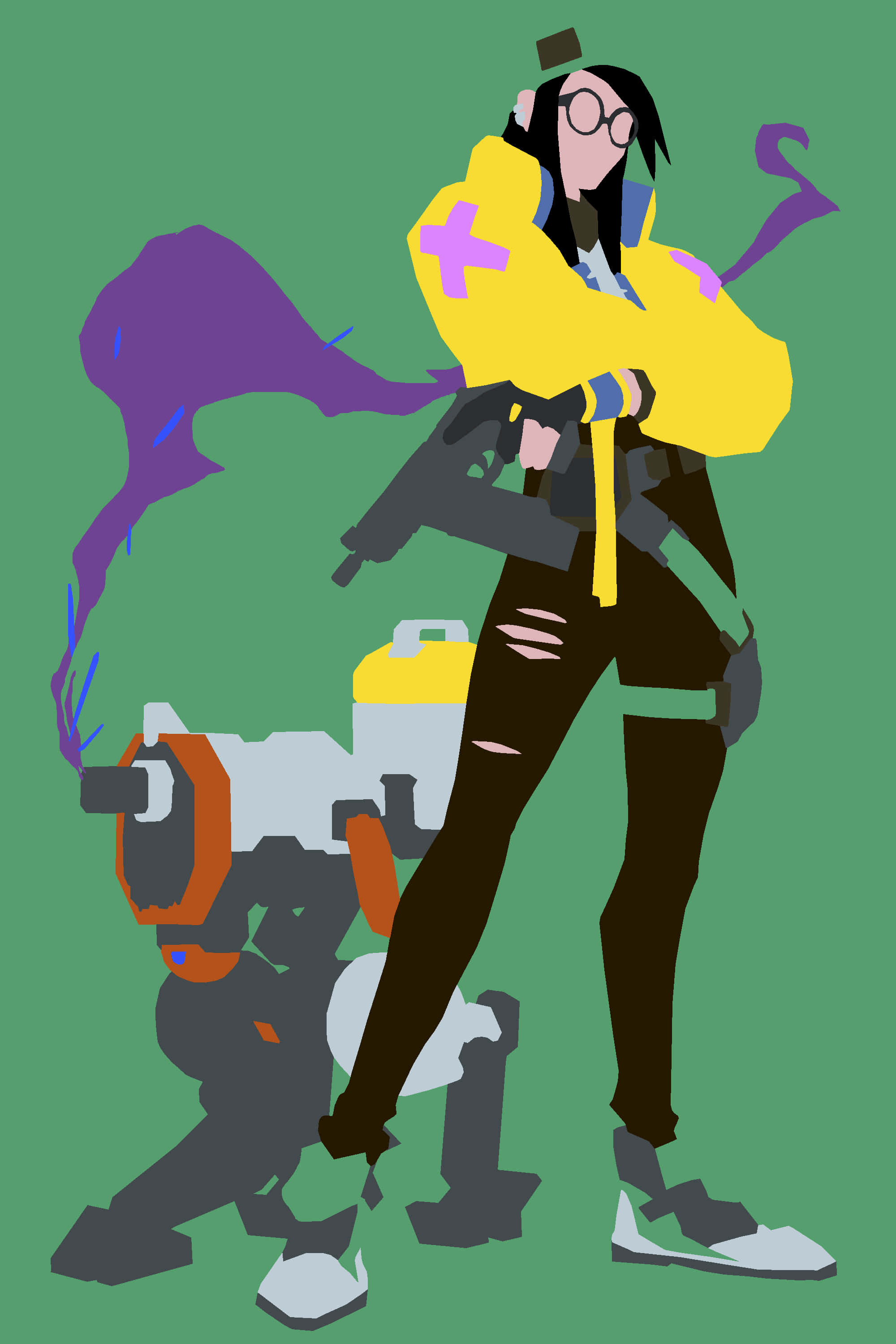 Killjoy, VALORANT, anime character, 2K Phone Wallpaper