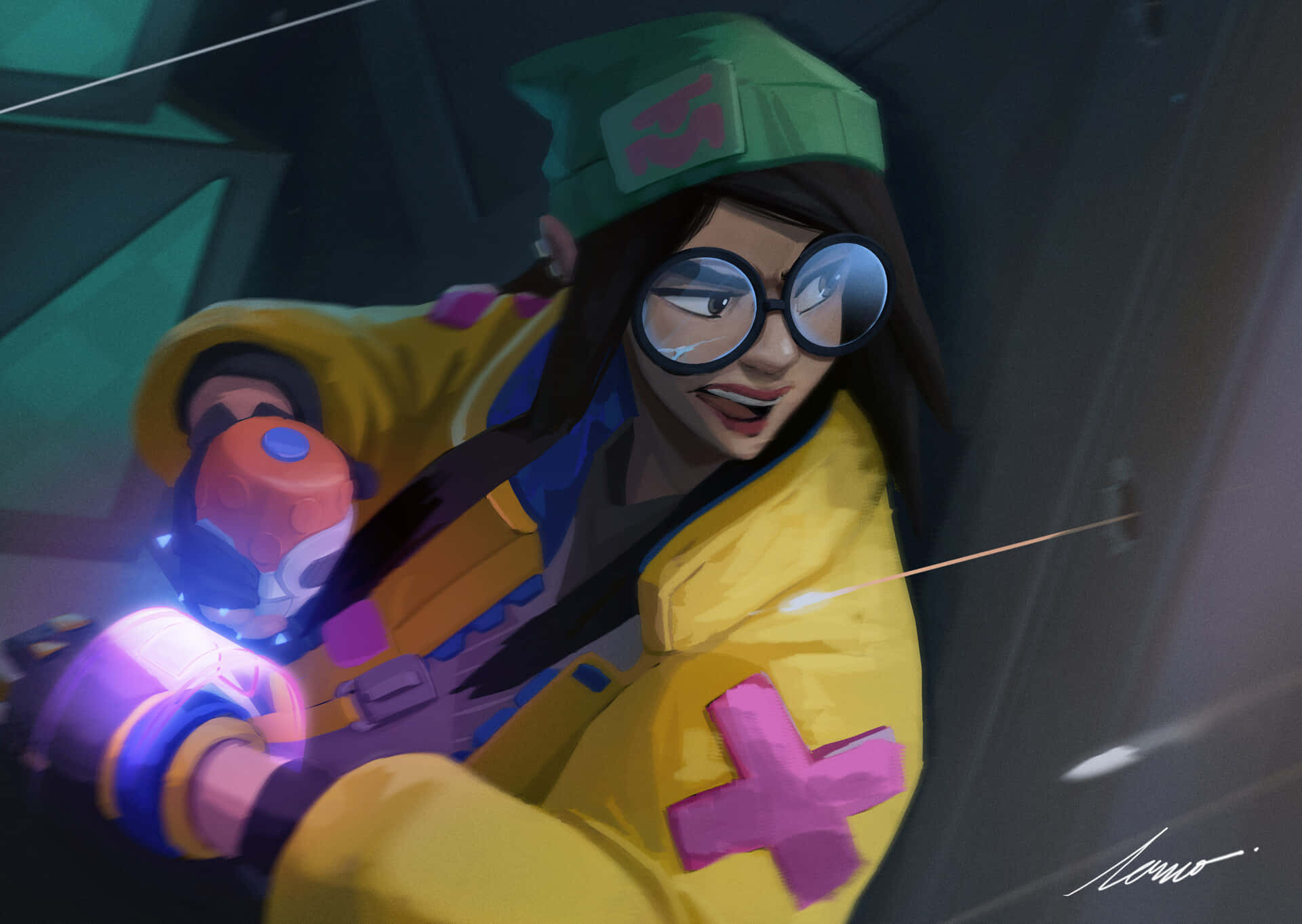 Killjoy, VALORANT, anime medic, Full HD Desktop Wallpaper