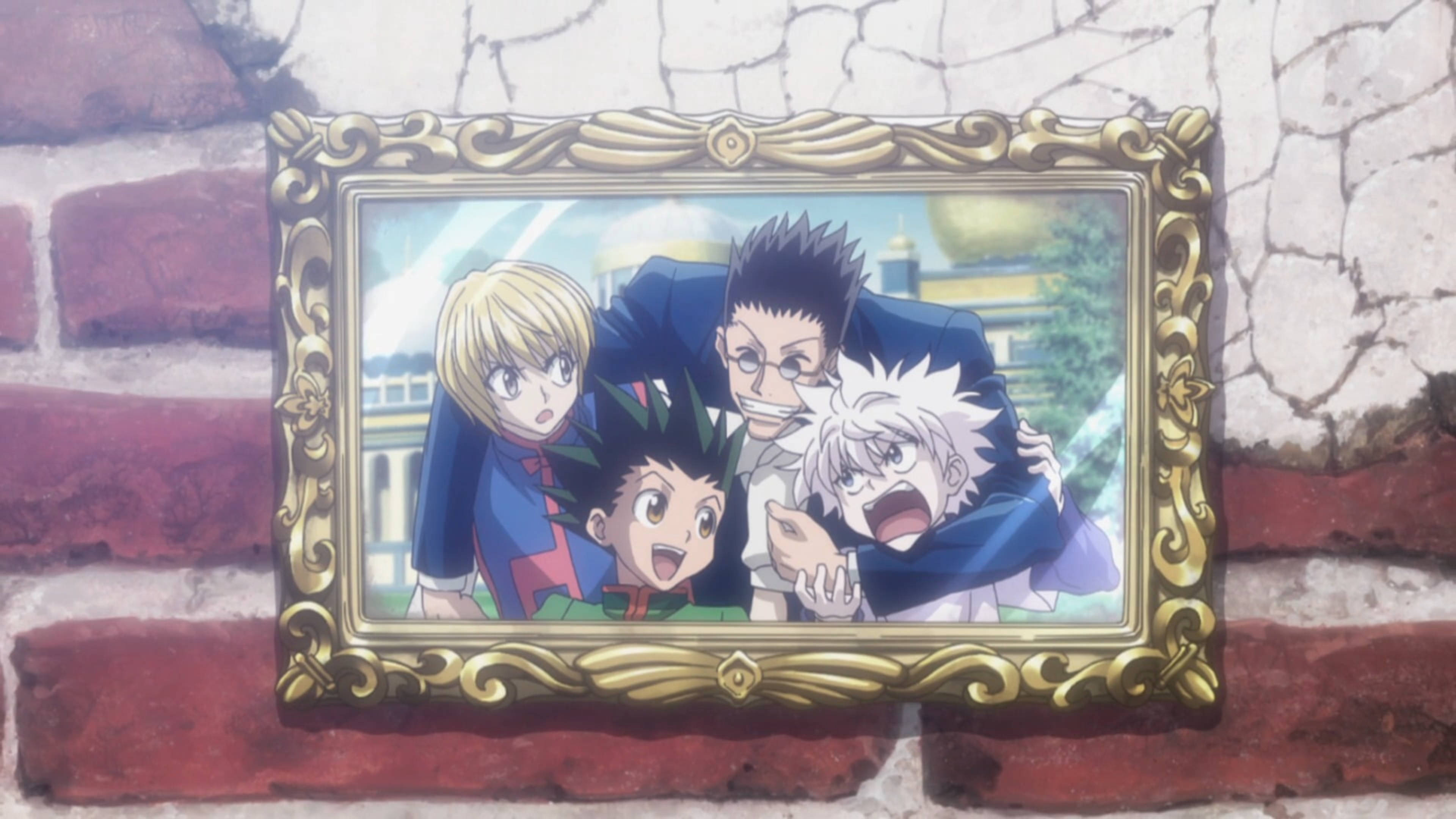 Killua, 4K, golden-framed, 4K Desktop Wallpaper