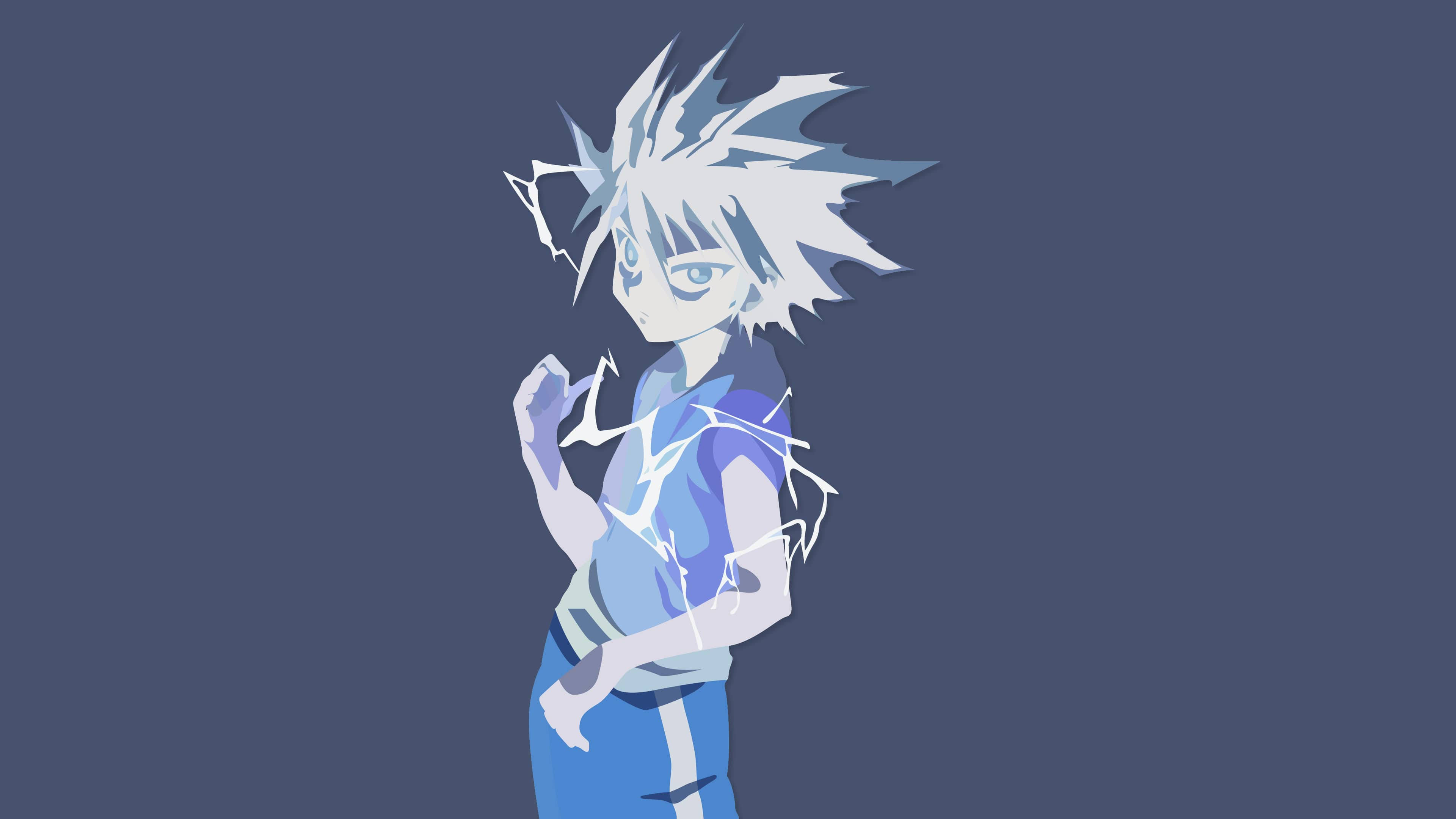 Killua, 4K, spiky white hair, 4K Desktop Wallpaper