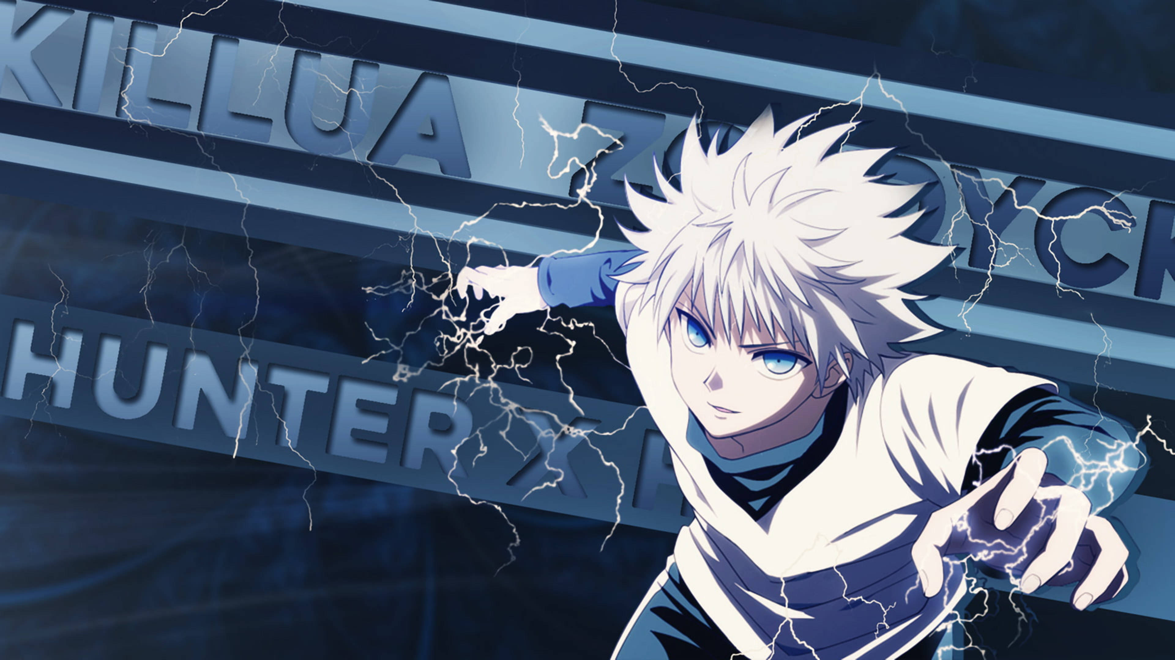 Killua, 4K, cool blue, 4K Desktop Wallpaper