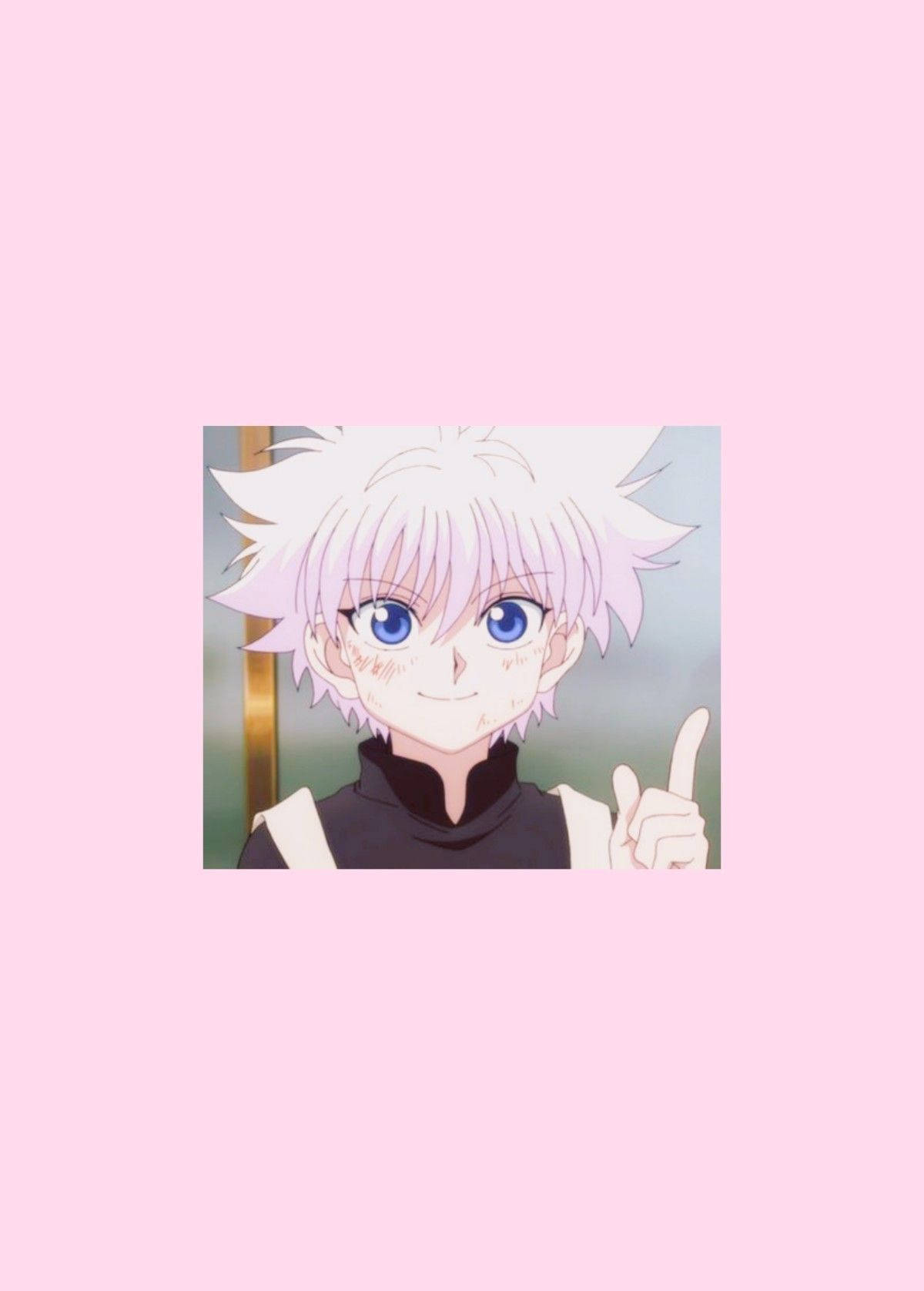 Killua, spiky white hair, blue eyes, HD Phone Wallpaper