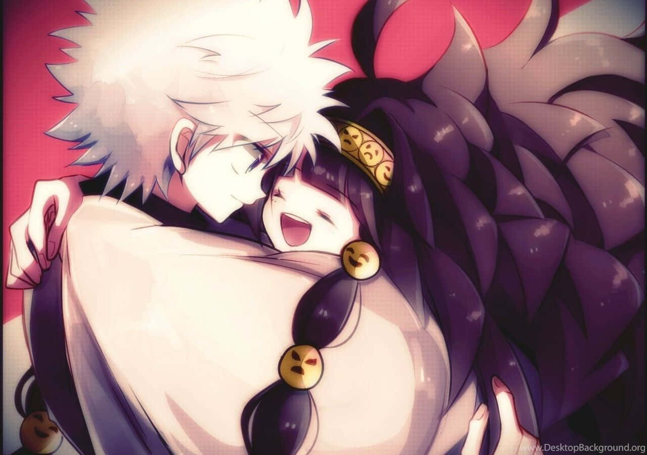 Killua, purple hair, smiley hairpins, HD Desktop Wallpaper