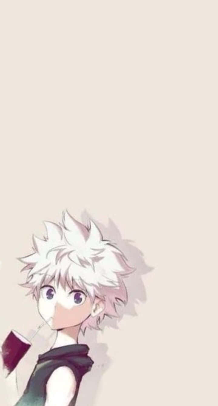 Killua, spiky white hair, purple eyes, HD Phone Wallpaper