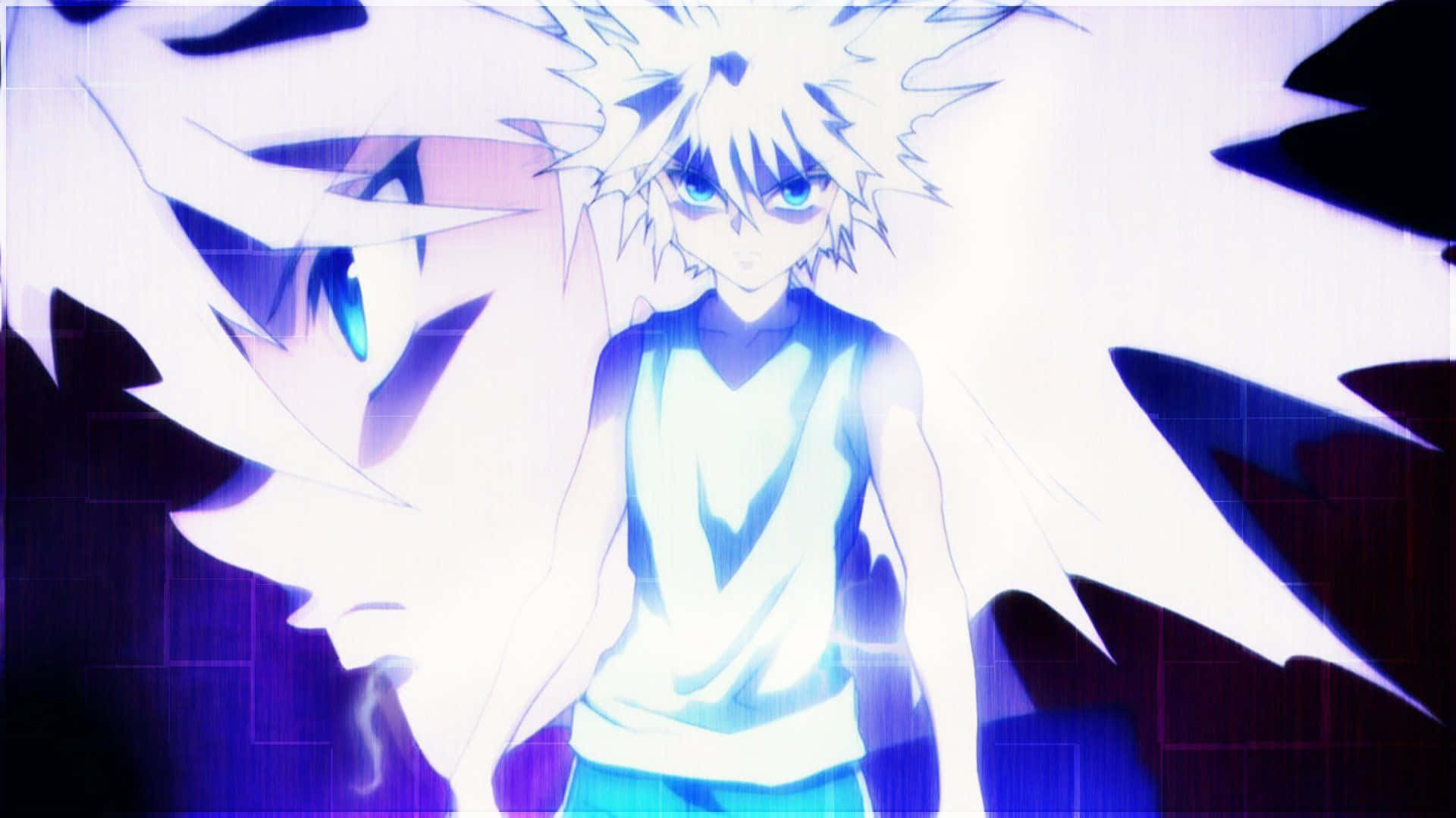 Killua, anime boy, spiky white hair, Full HD Desktop Wallpaper