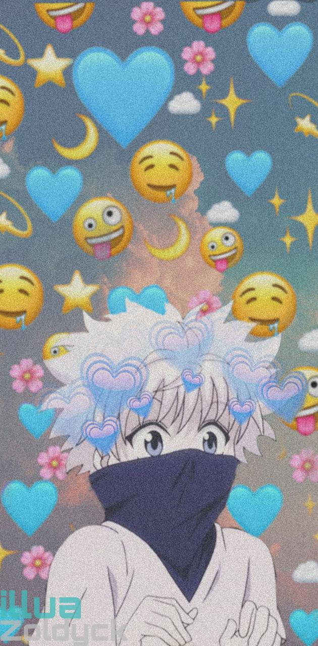 Killua, white hair, dark mask, HD Phone Wallpaper