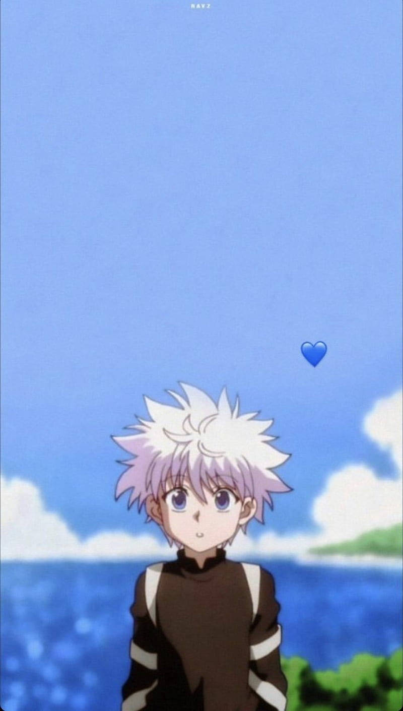 Killua, ocean, clear blue sky, HD Phone Wallpaper