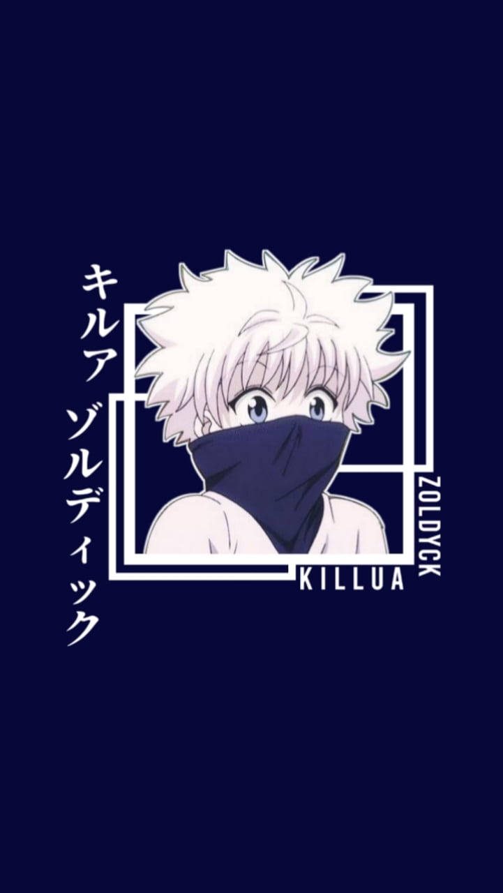 Killua, spiky white hair, dark mask, HD Phone Wallpaper