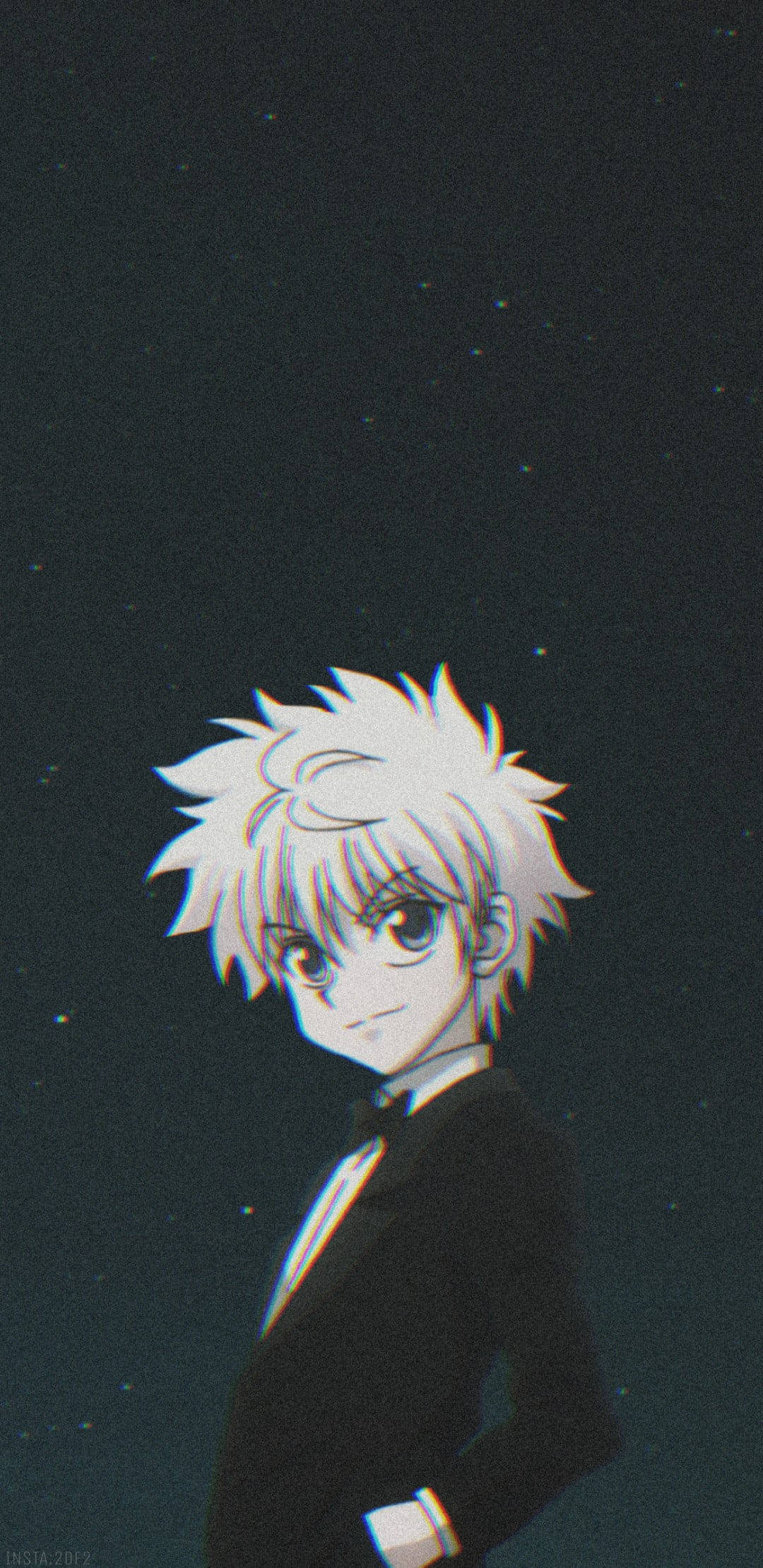 Killua, anime boy, black suit, Full HD Phone Wallpaper