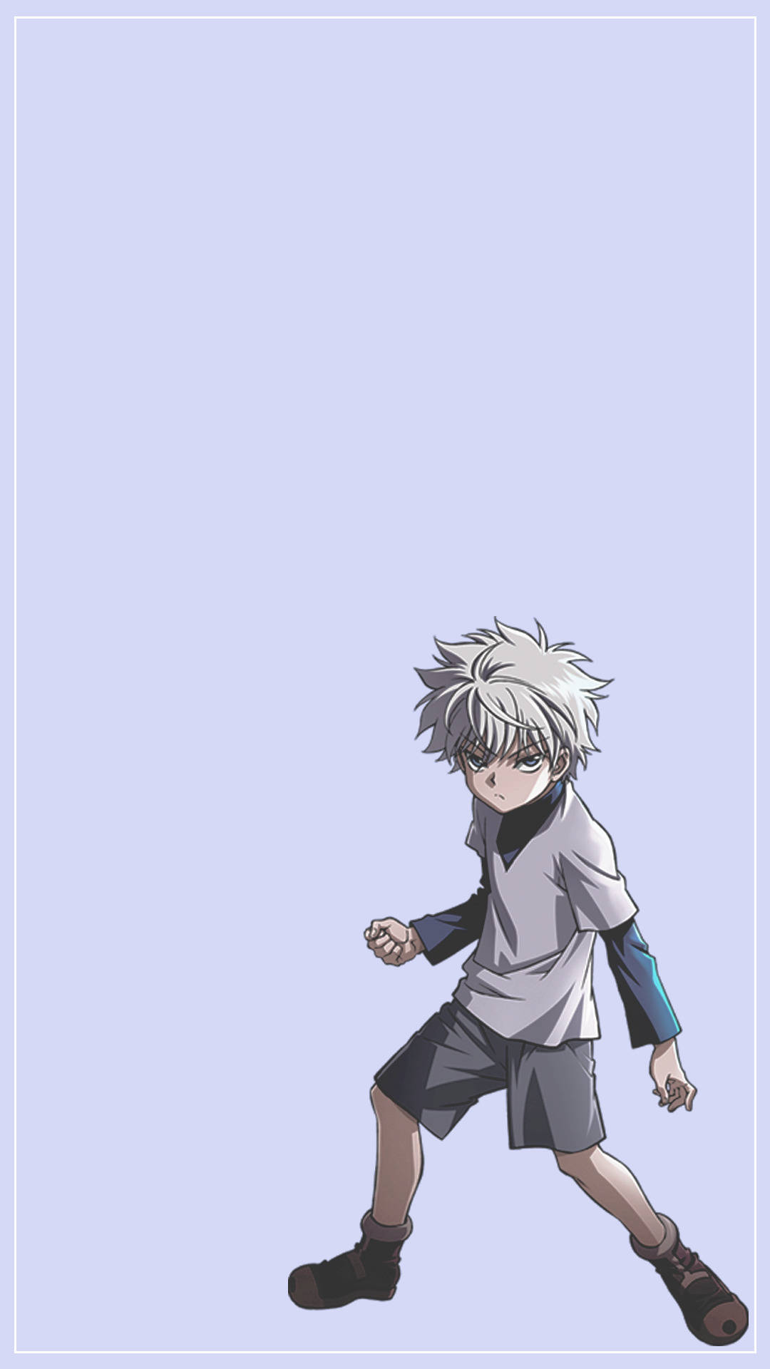 Killua, pastel purple, spiky-haired anime boy, Full HD Phone Wallpaper