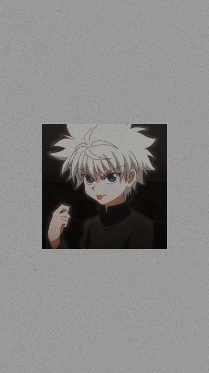 Killua, spiky white hair, blue eyes, SD Phone Wallpaper