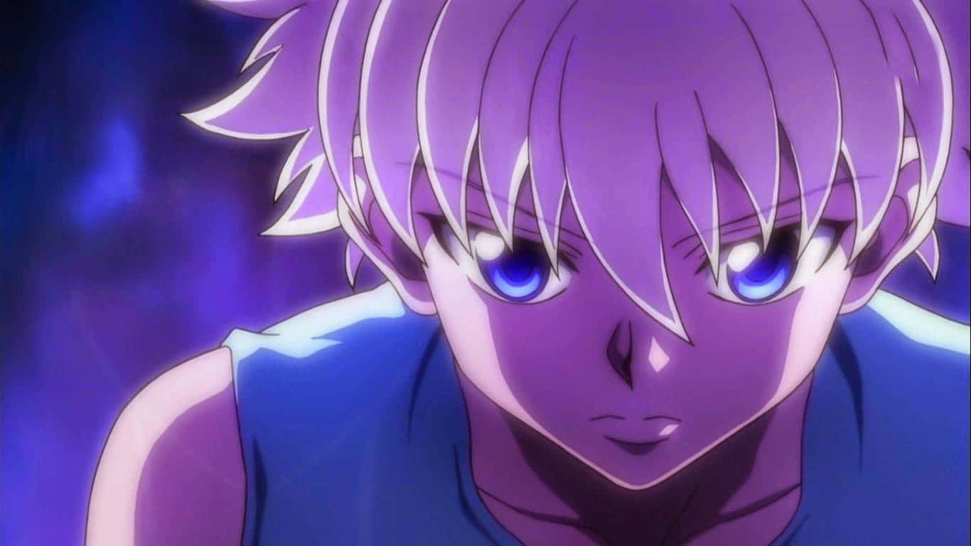 Killua Phone, anime character, spiky purple hair, HD Desktop Wallpaper