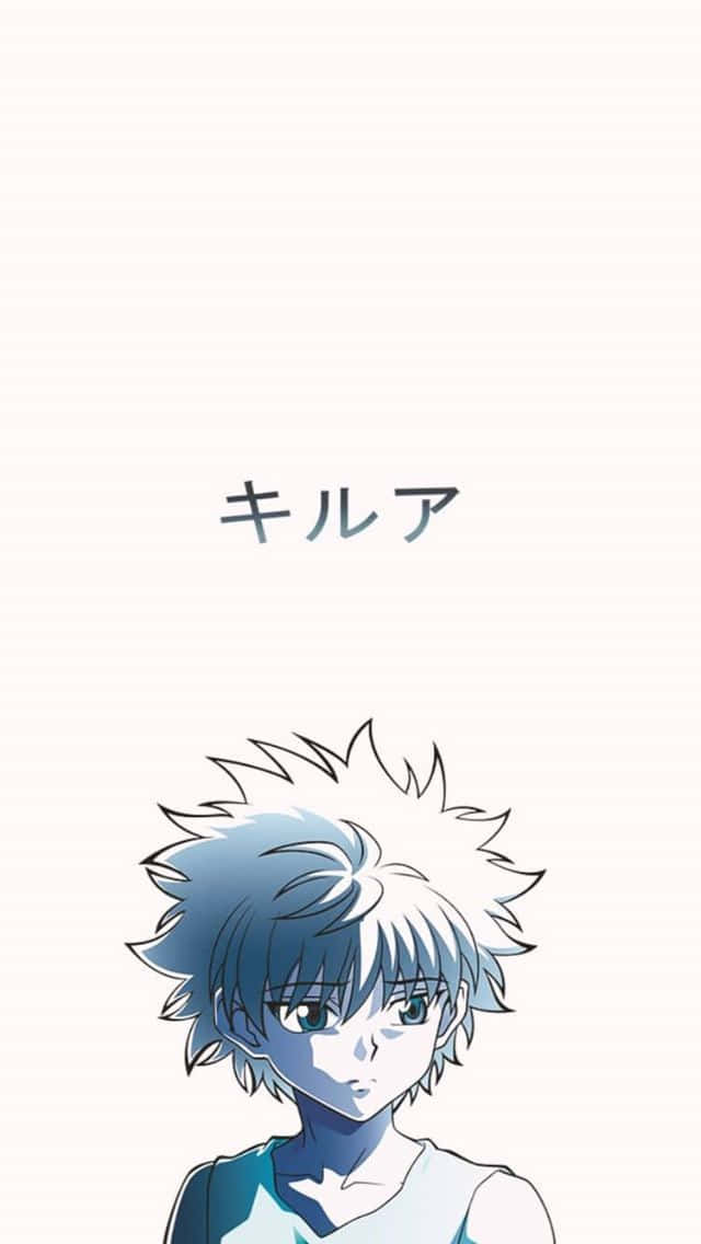 Killua, white hair, blue eyes, SD Phone Wallpaper