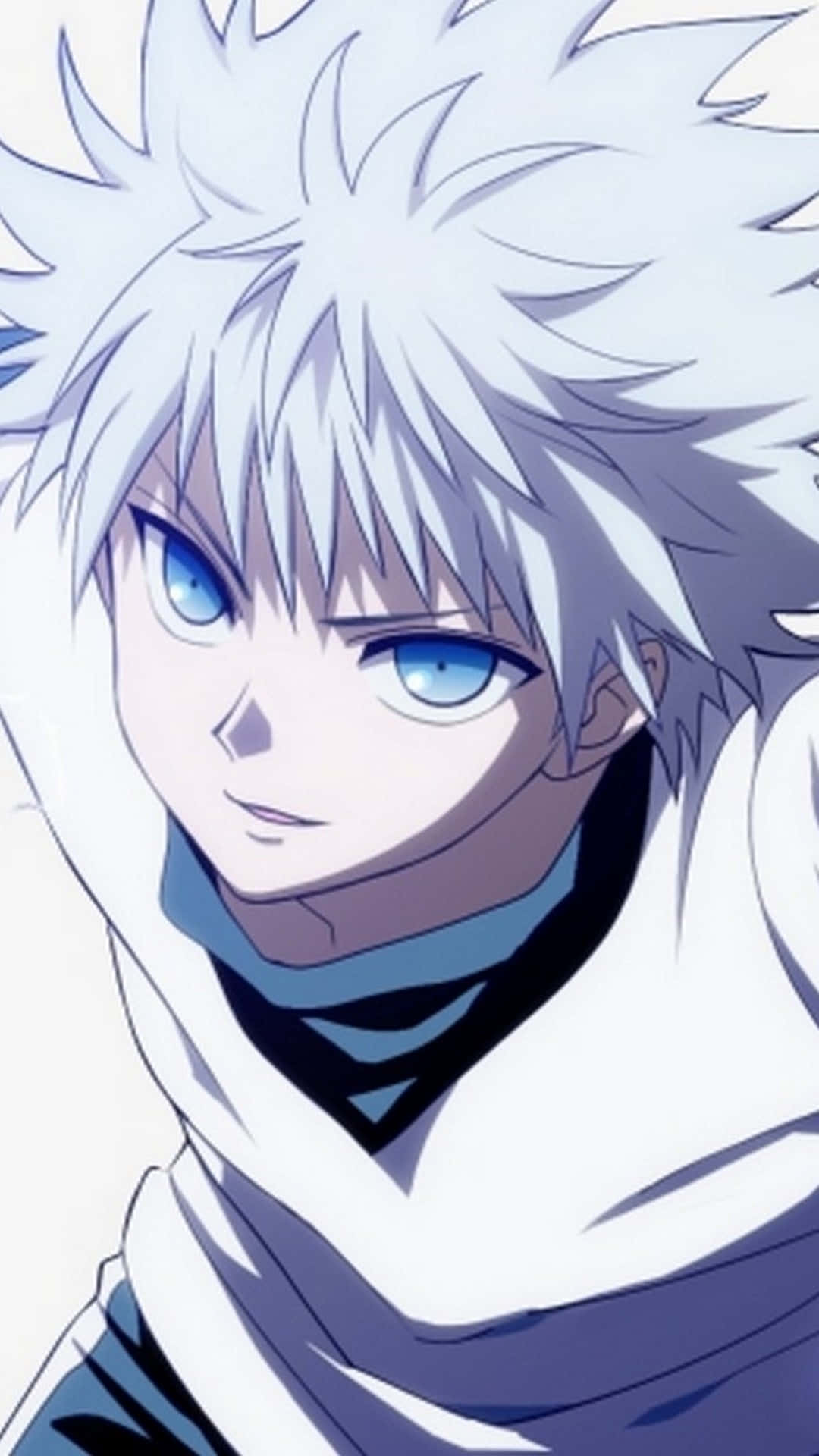 Killua Phone, white anime character, spiky white hair, Full HD Phone Wallpaper