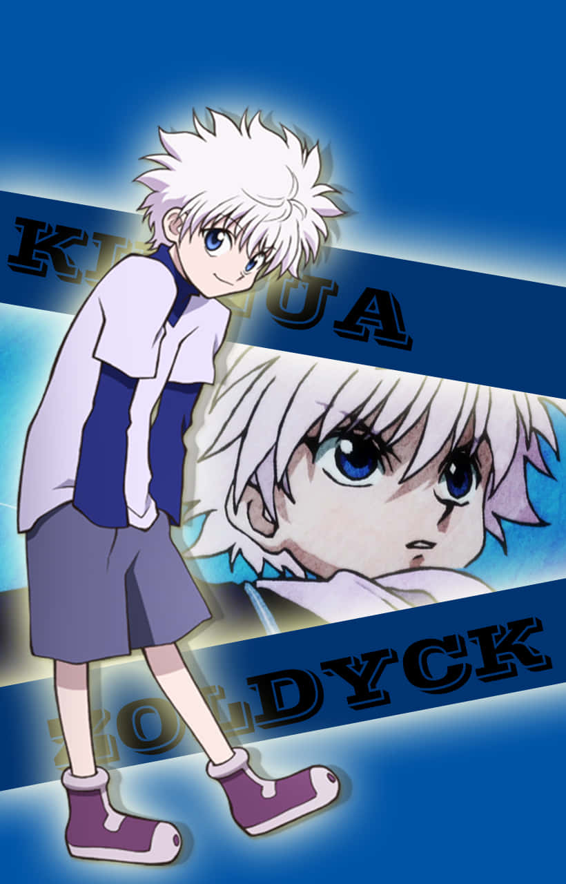 Killua, spiky white hair, blue eyes, HD Phone Wallpaper