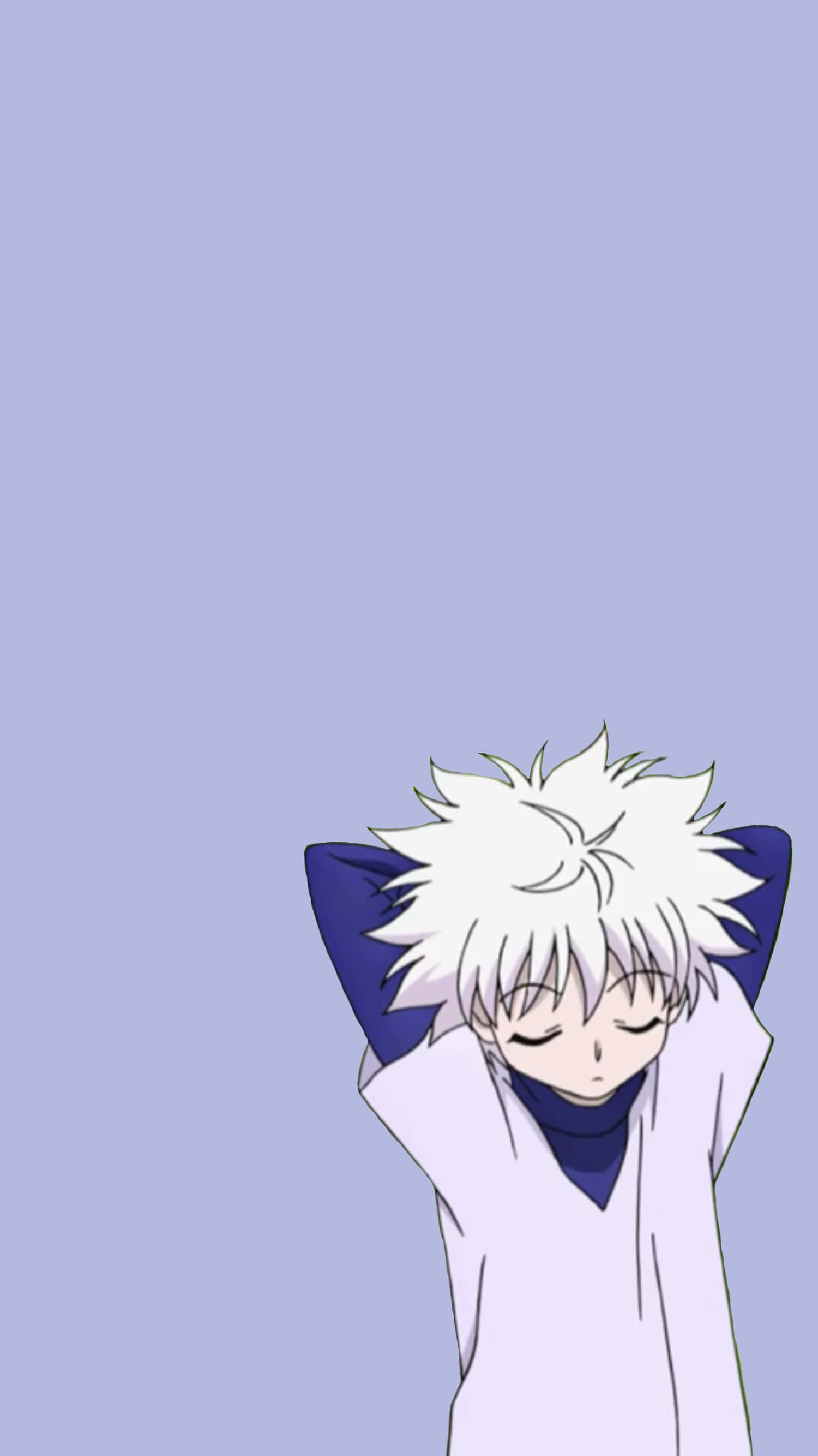 Killua Phone, white anime character, spiky white hair, 2K Phone Wallpaper
