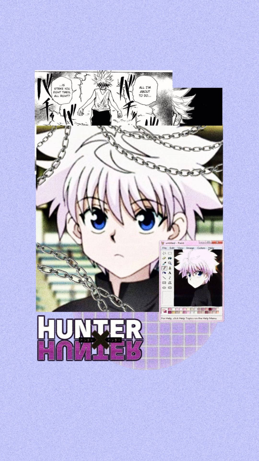 Killua Zoldyck, white hair, blue eyes, Full HD Phone Wallpaper
