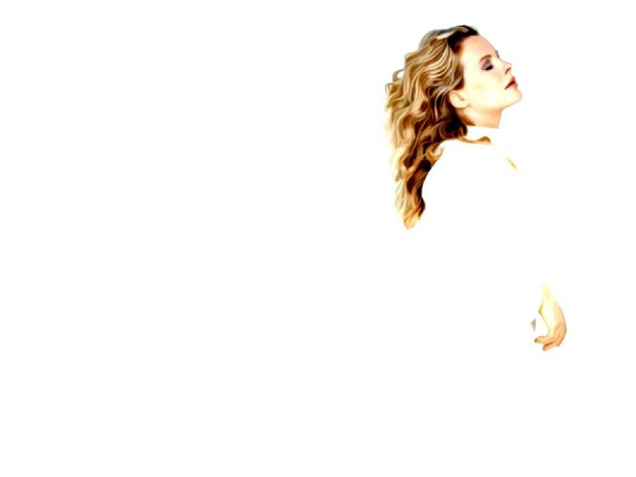 Kim Basinger, golden curls, stark white background, HD Desktop Wallpaper