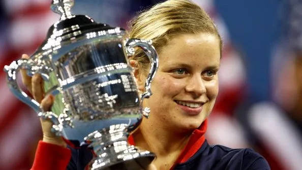 Kim Clijsters, silver trophy, blonde tennis player, SD Desktop Wallpaper