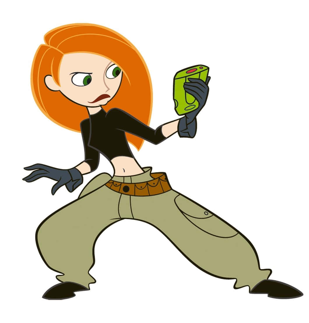 Kim Possible, orange hair, green eyes, SD Phone Wallpaper