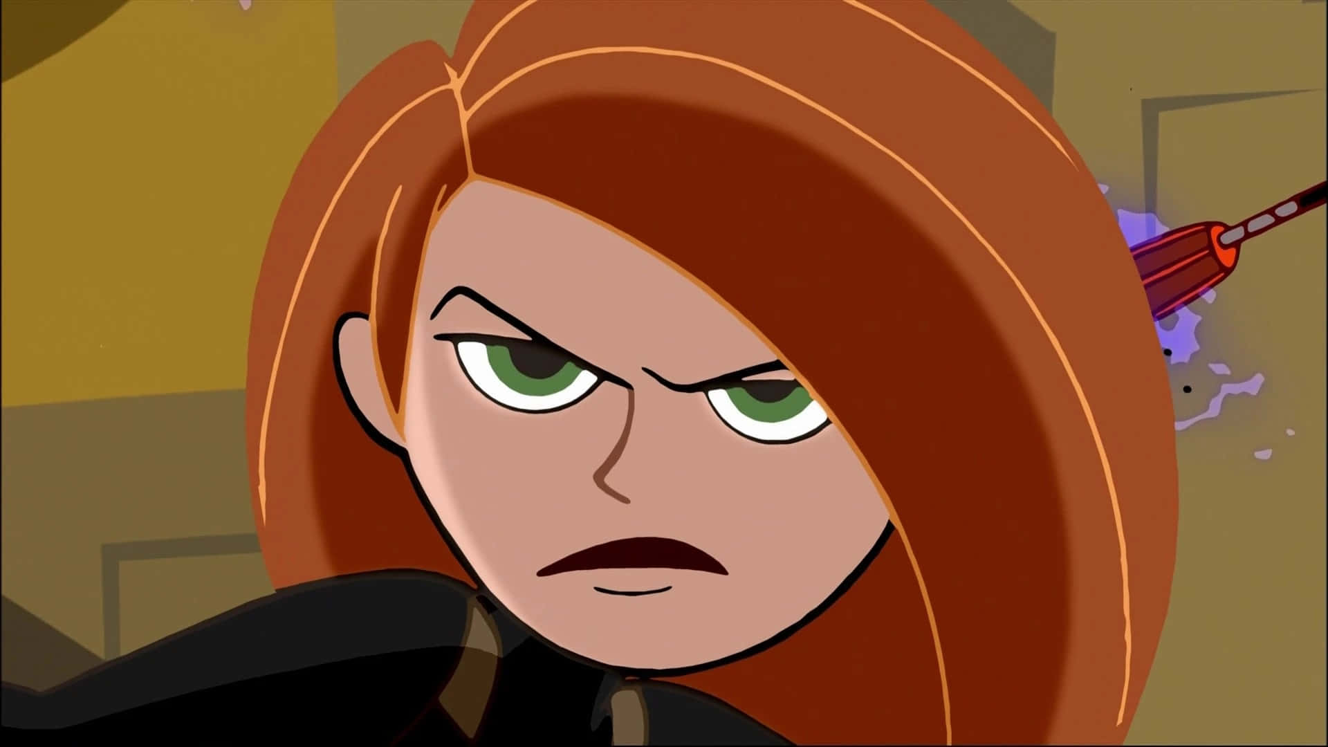 Kim Possible, fiery red hair, green eyes, Full HD Desktop Wallpaper