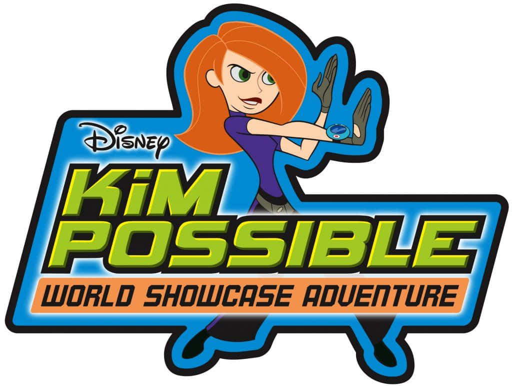 Kim Possible, wrist device, blue and green logo background, SD Desktop Wallpaper