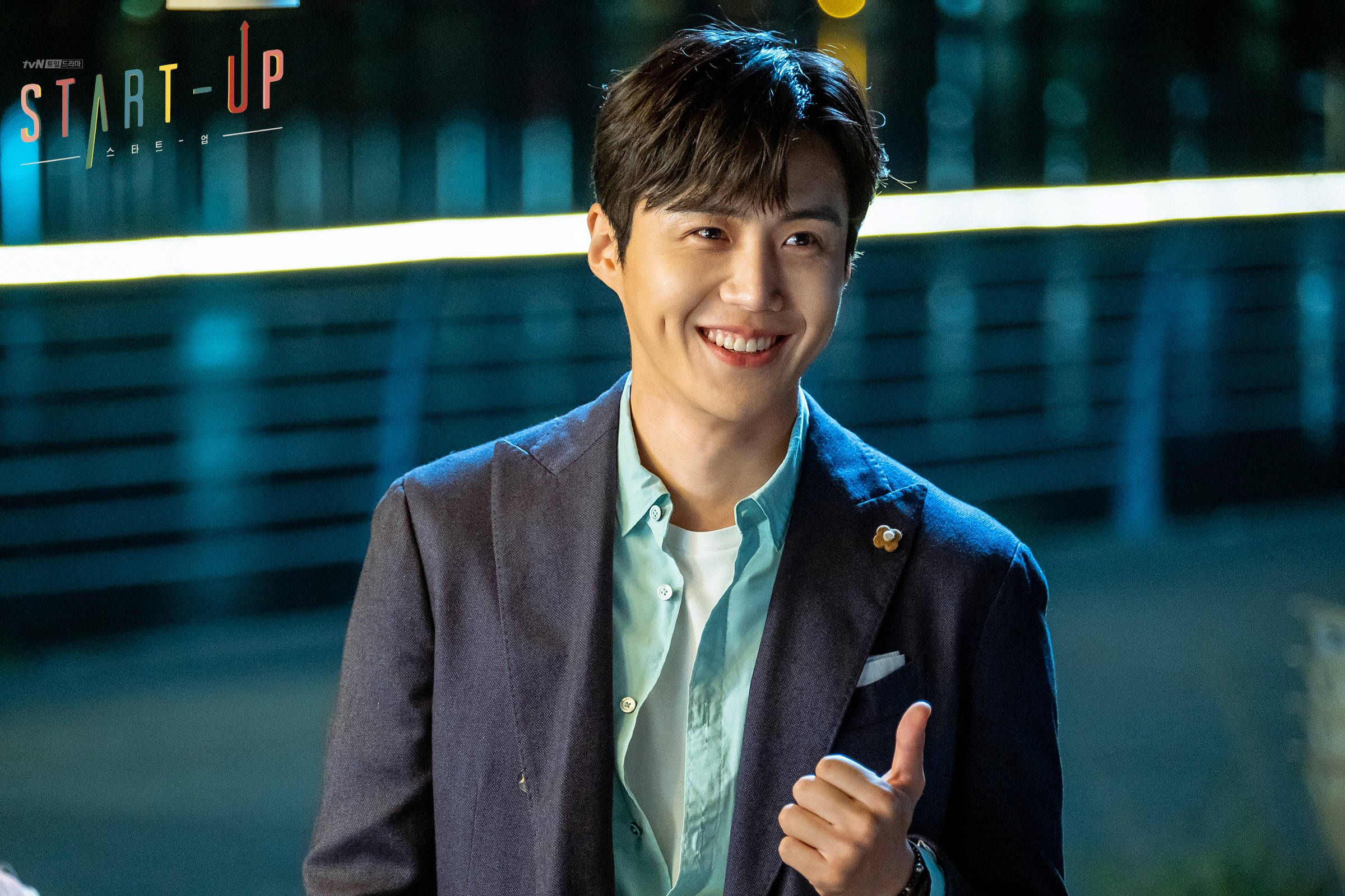 Kim Seon Ho, blazer, thumbs up, Full HD Desktop Wallpaper