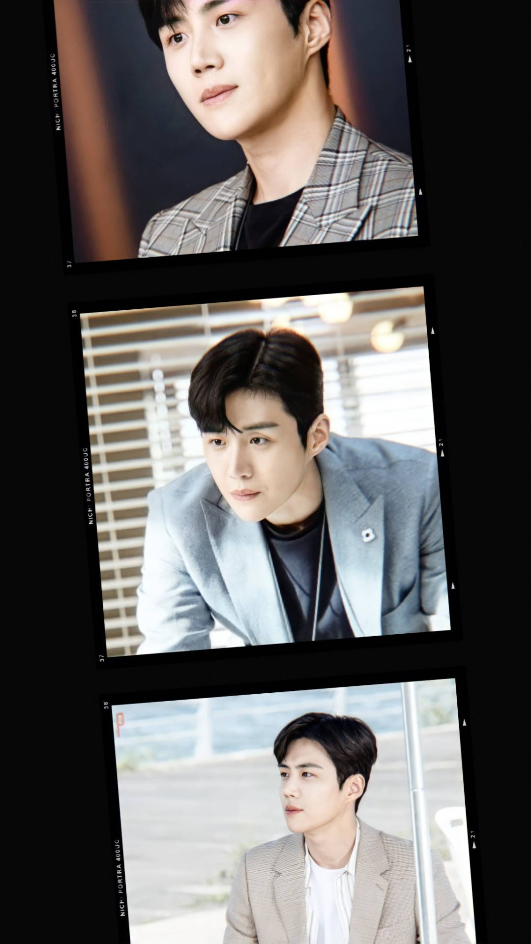 Kim Seon Ho, Polaroid collage, portrait photos, Full HD Phone Wallpaper