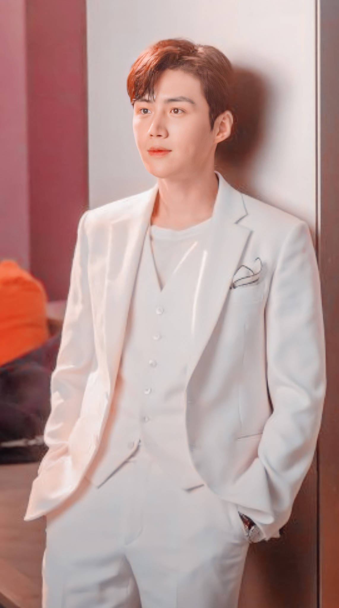 Kim Seon Ho, white suit, crisp white suit, Full HD Phone Wallpaper