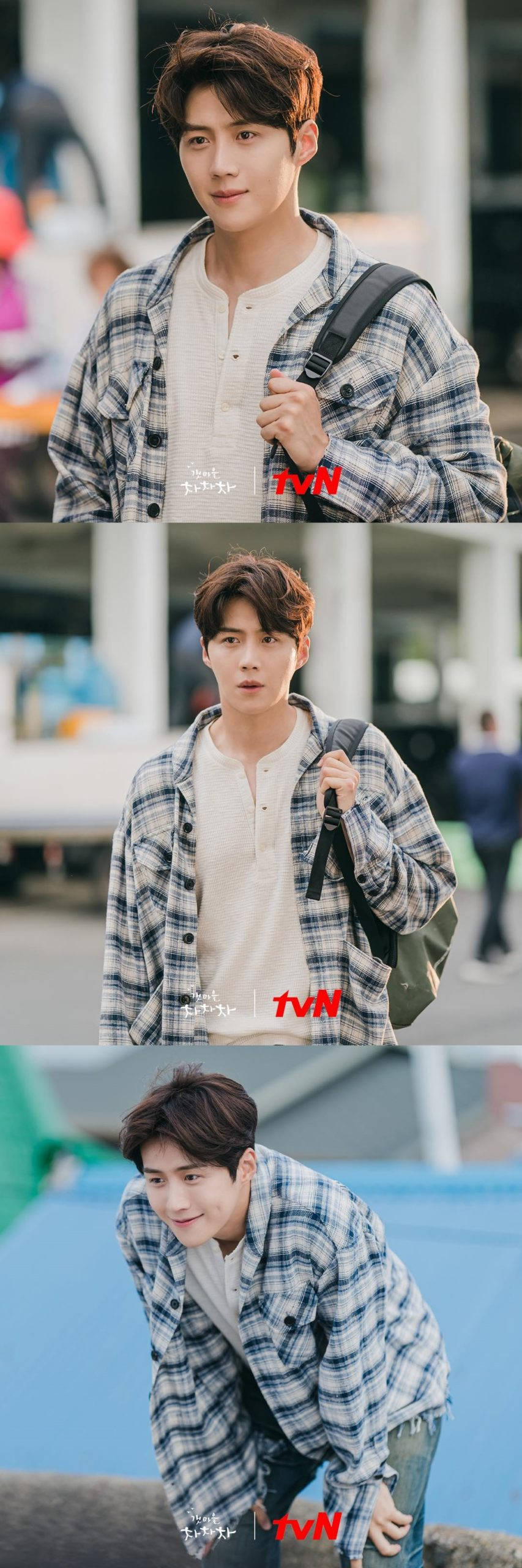 Kim Seon Ho, checkered outfit, plaid shirt, 2K Phone Wallpaper