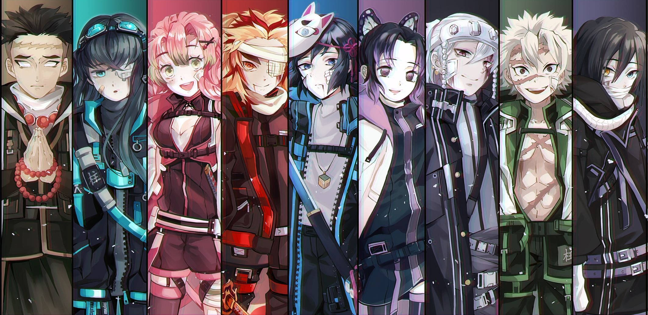 Displate Panel, Kimetsu No Yaiba Hashira, anime wallpaper, Full HD Desktop Wallpaper