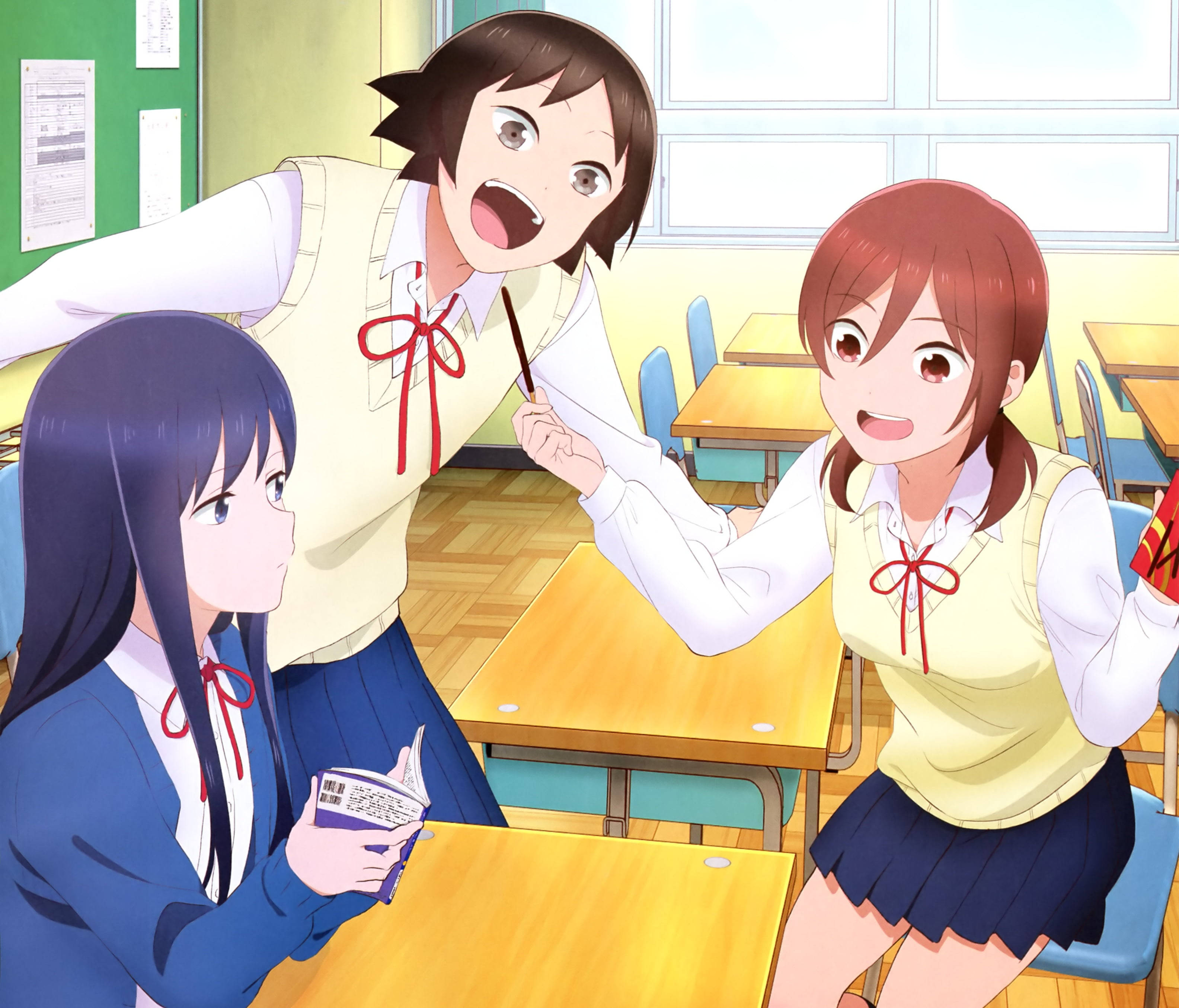 Kimi ga nozomu eien, classroom, school uniforms, 2K Desktop Wallpaper