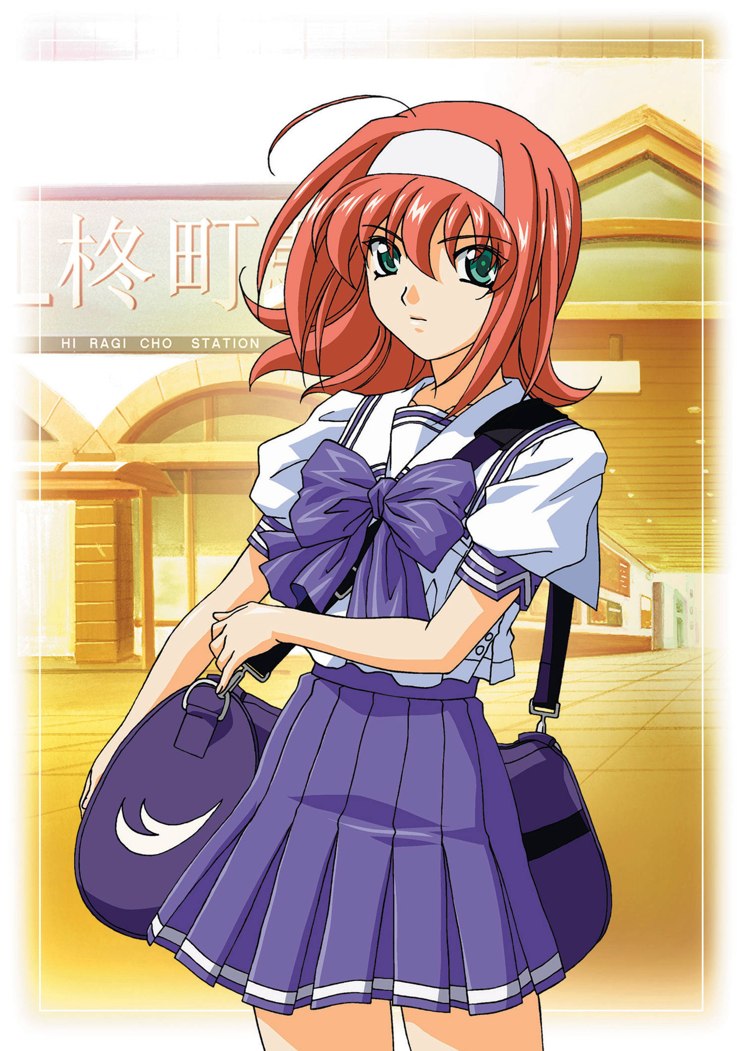Kimi ga nozomu eien, red-haired anime girl, purple sailor uniform, Full HD Phone Wallpaper