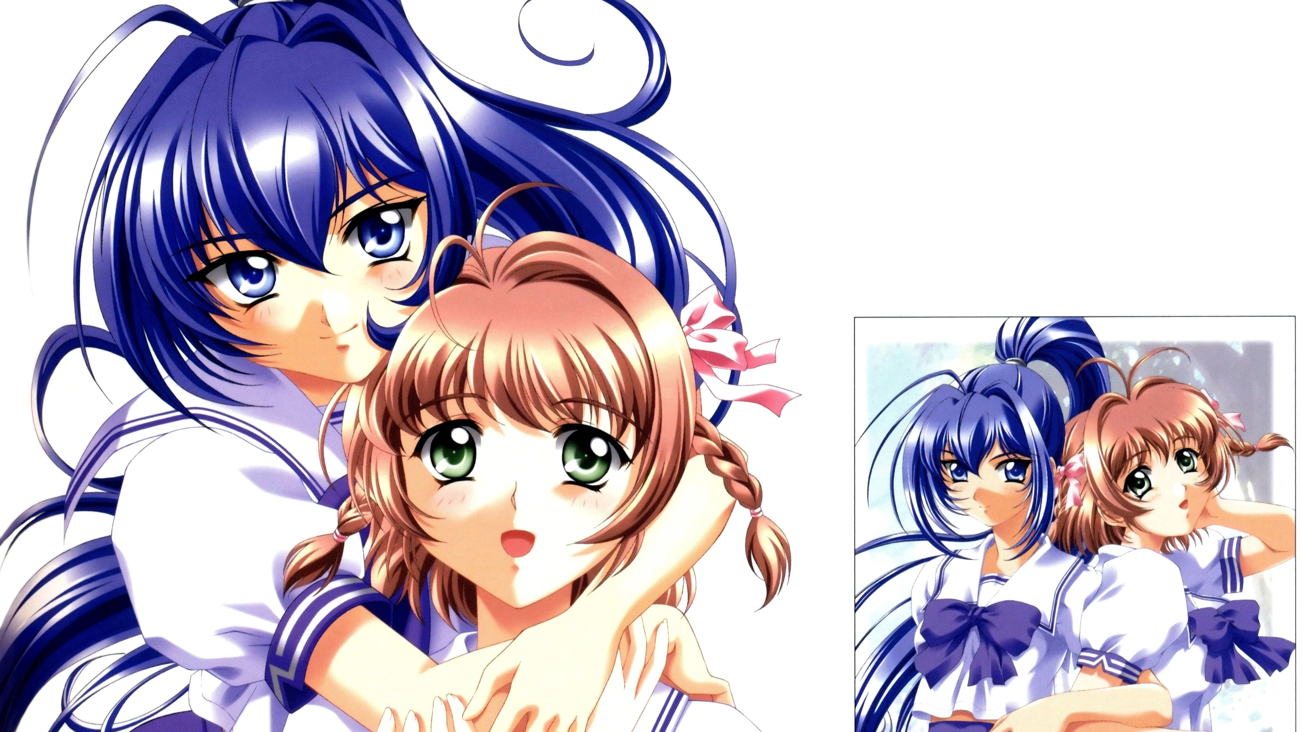 Kimi ga nozomu eien, sailor uniforms, anime girls, 4K Desktop Wallpaper