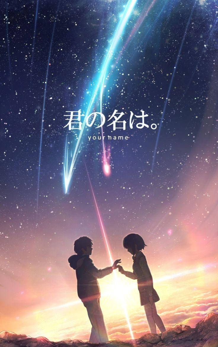 Kimi No Na Wa Phone, sunset, starry sky, SD Phone Wallpaper