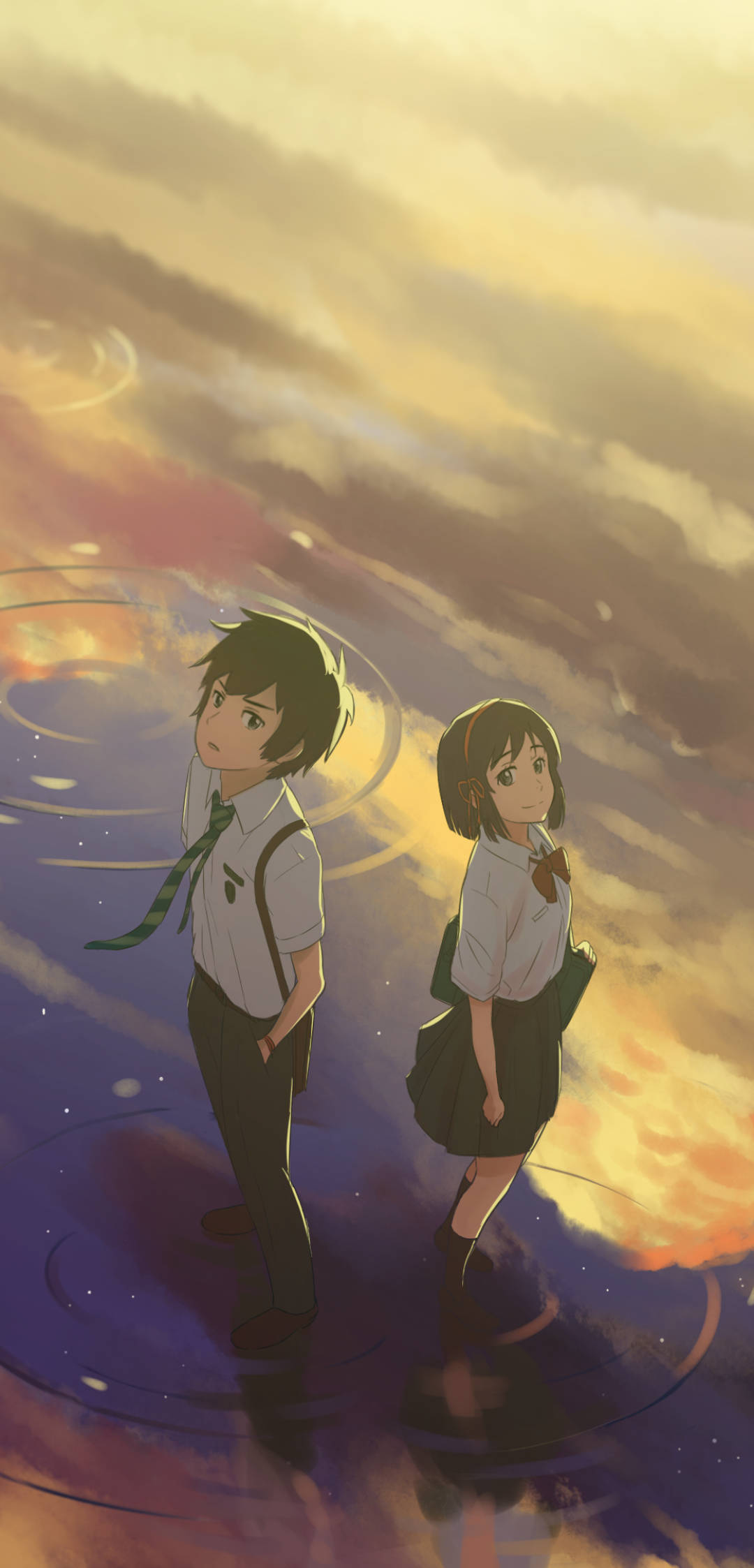 Kimi No Na Wa Phone, anime, twilight sky, Full HD Phone Wallpaper