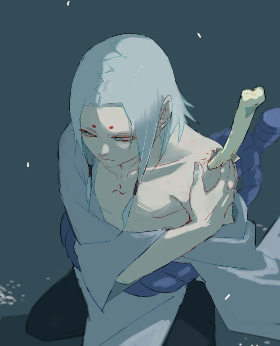 Kimimaro, anime character, silver hair, SD Phone Wallpaper