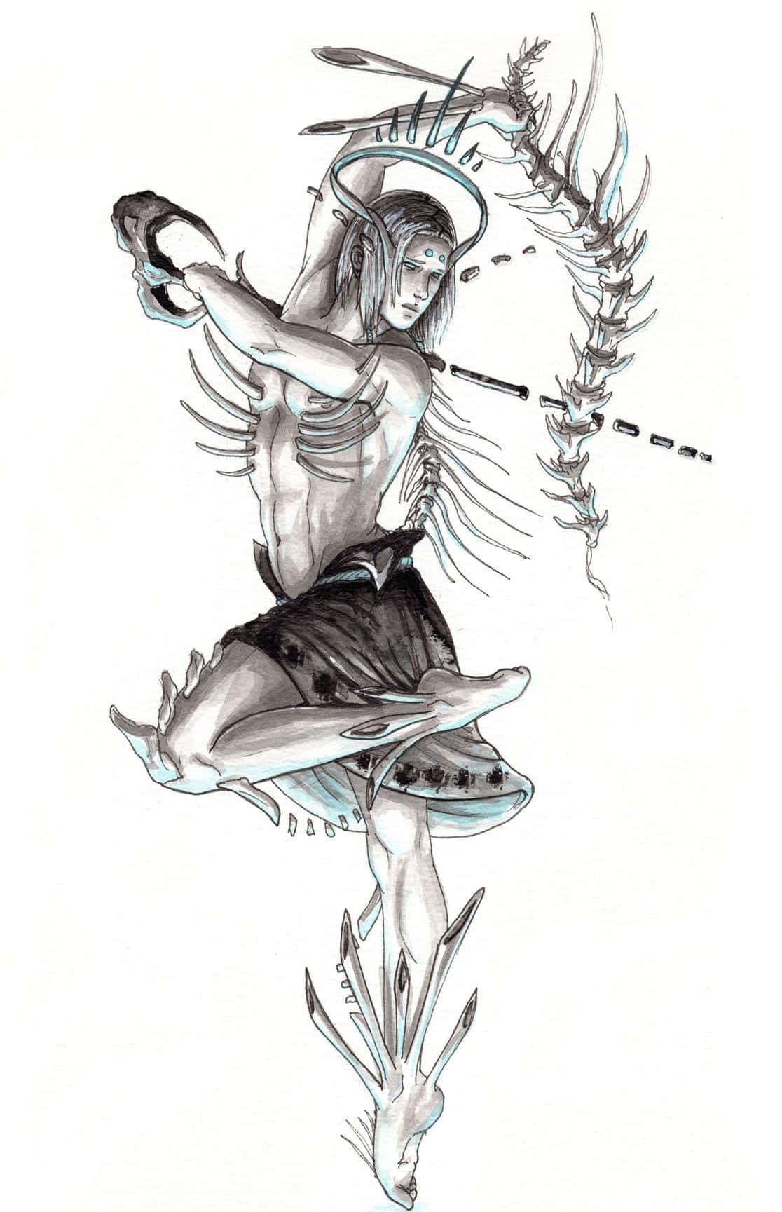 Kimimaro, skeletal wings, spiked staff, HD Phone Wallpaper