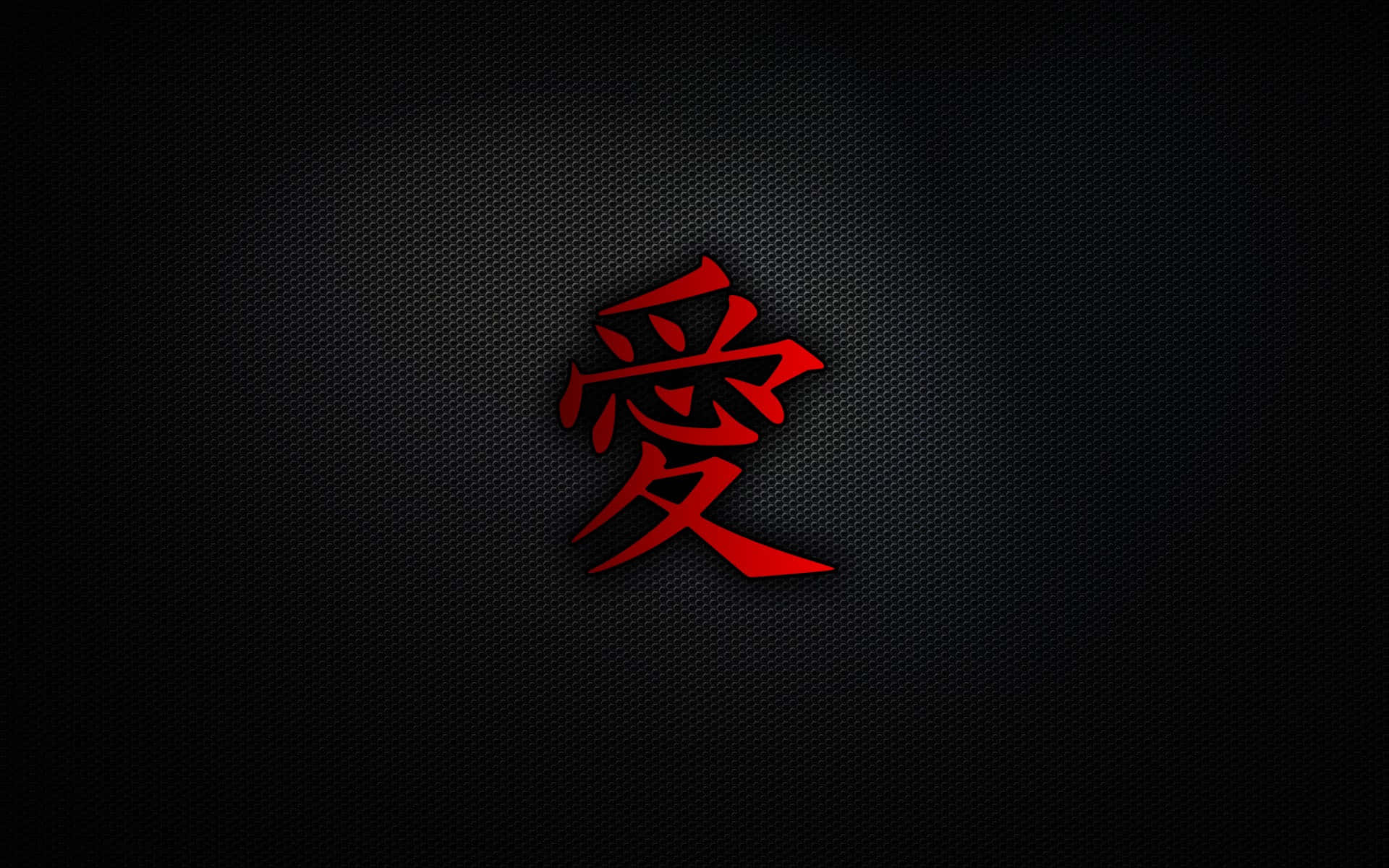 red kimono, black pattern, kanji character for love, Full HD Desktop Wallpaper