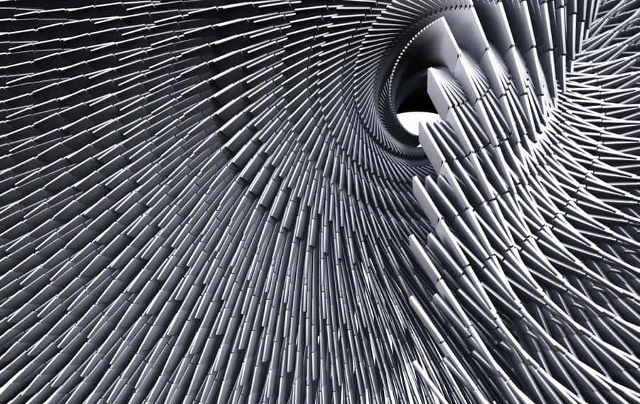 Kinetic Art, monochrome, spiral tunnel, SD Desktop Wallpaper