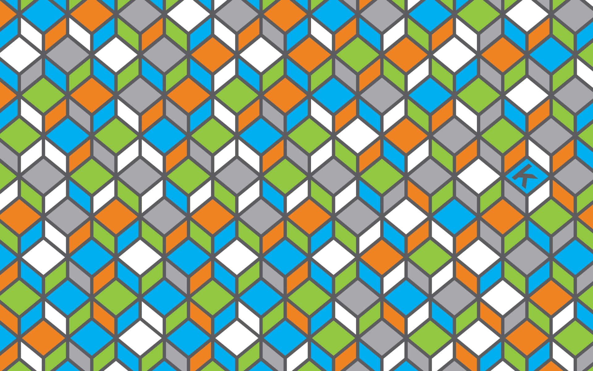 kinetic art, 3d cube pattern, blue, Full HD Desktop Wallpaper