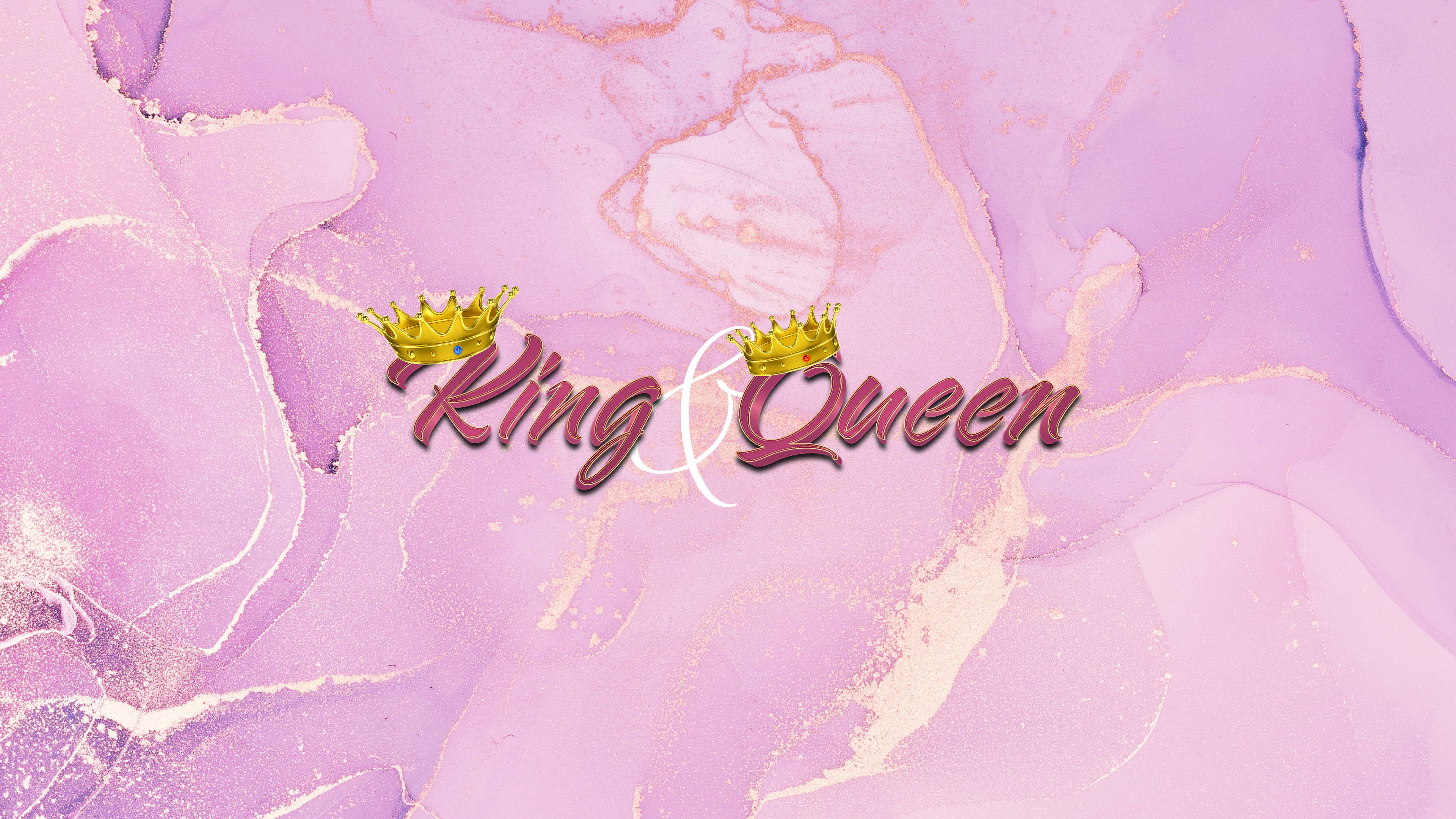 King And Queen, purple marble, lavender and gold marble, 4K Desktop Wallpaper