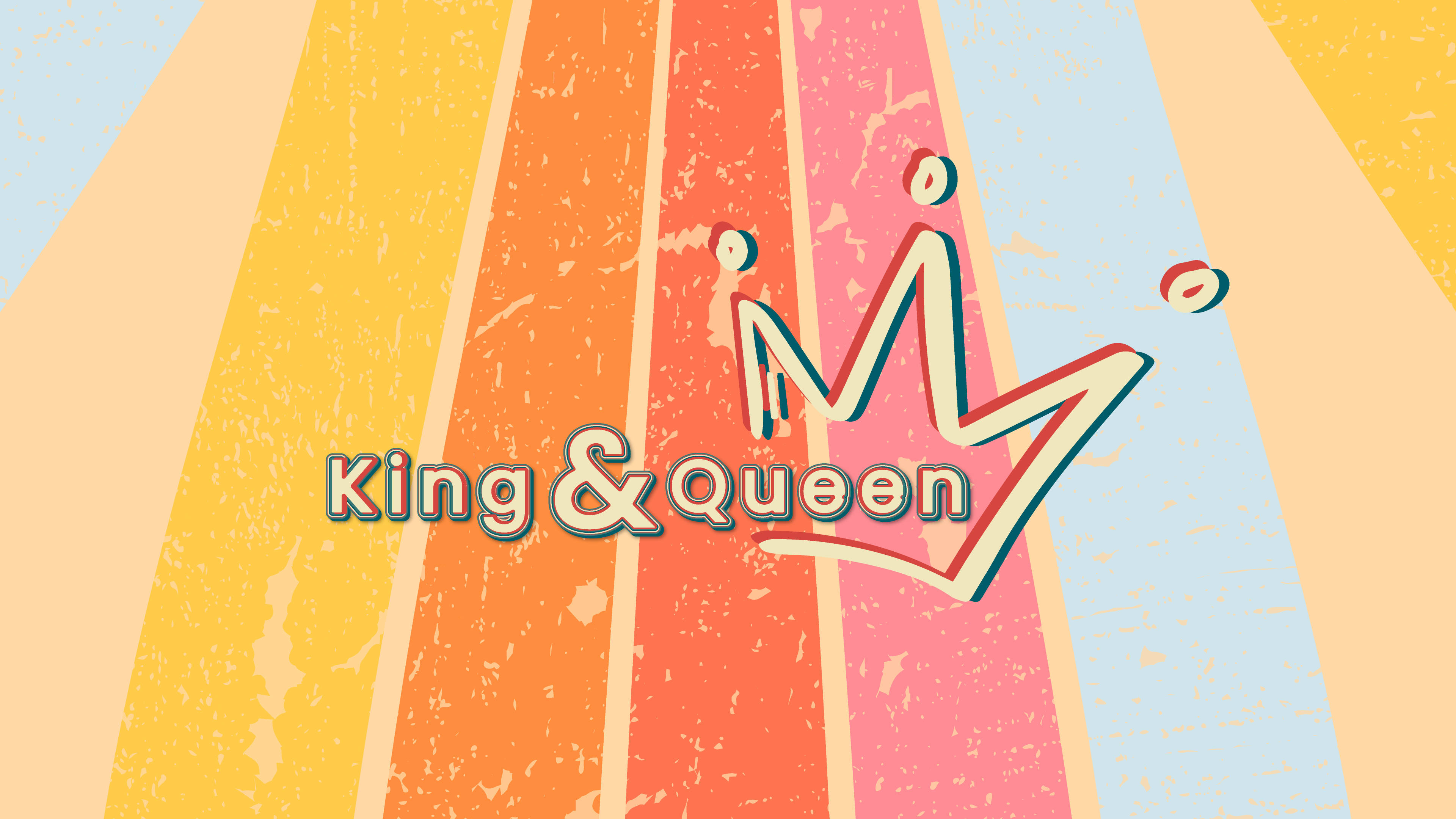 Pastel Rainbow King And Queen, King & Queen, crown icon, 4K Desktop Wallpaper