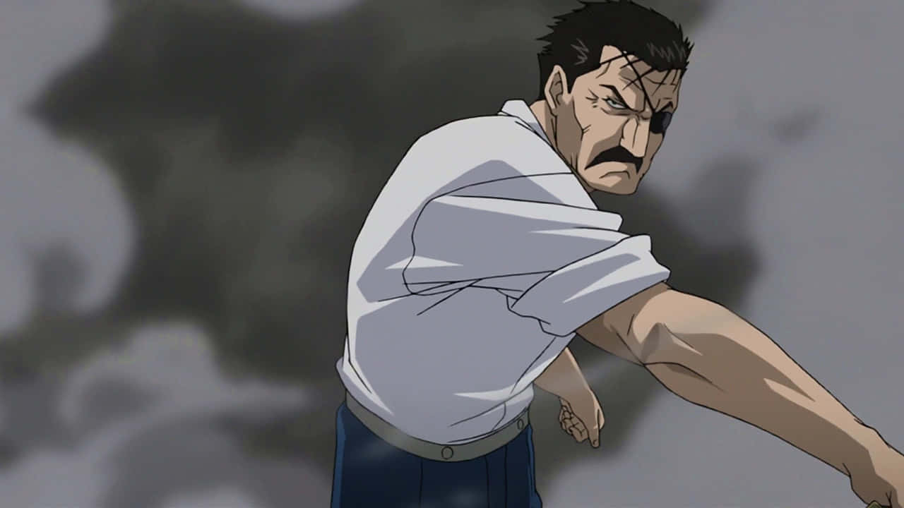 King Bradley, mustache, eye patch, HD Desktop Wallpaper